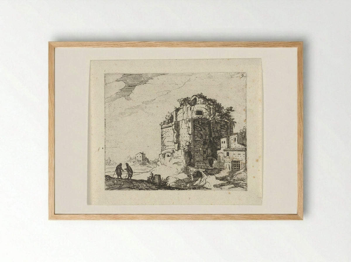 Romeinse ruïne - Guilliam van Nieulandt II - Framed Print Wood
