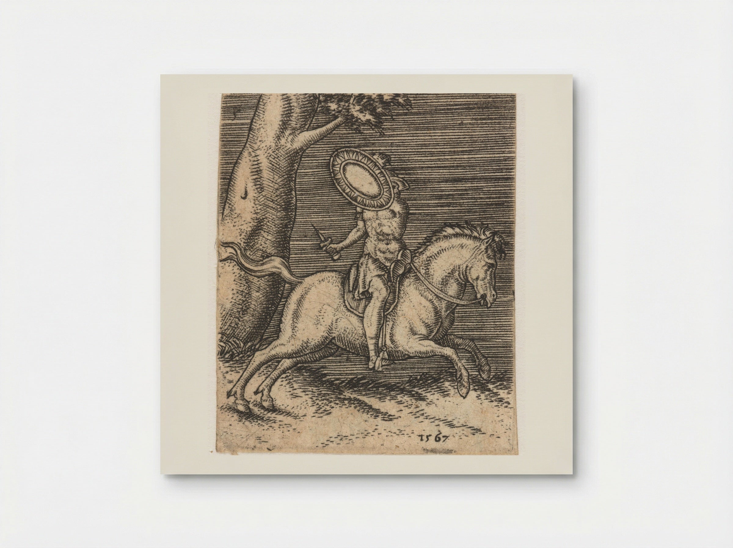 Romeinse ruiter te paard - Abraham de Bruyn - Poster