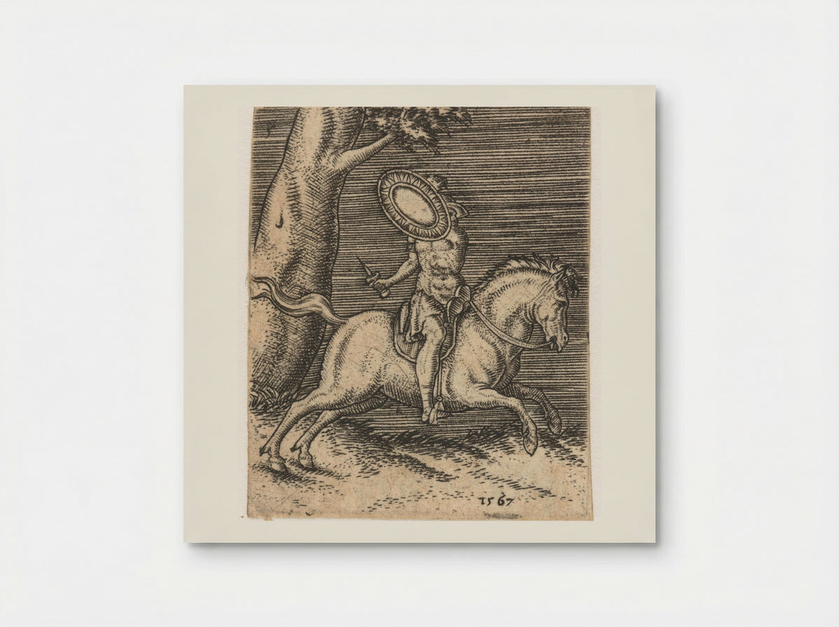 Romeinse ruiter te paard - Abraham de Bruyn - Poster