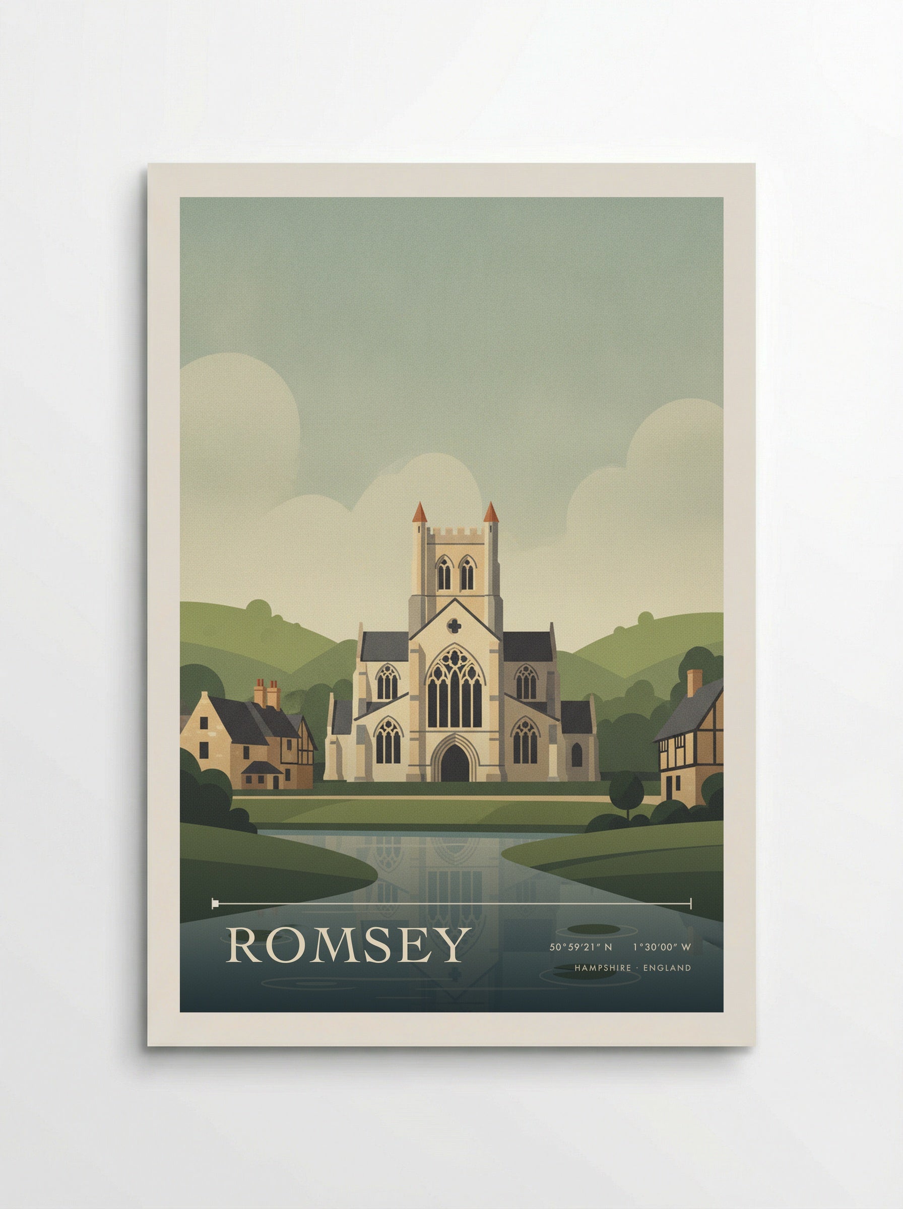 Romsey Hampshire England Travel Poster - Poster