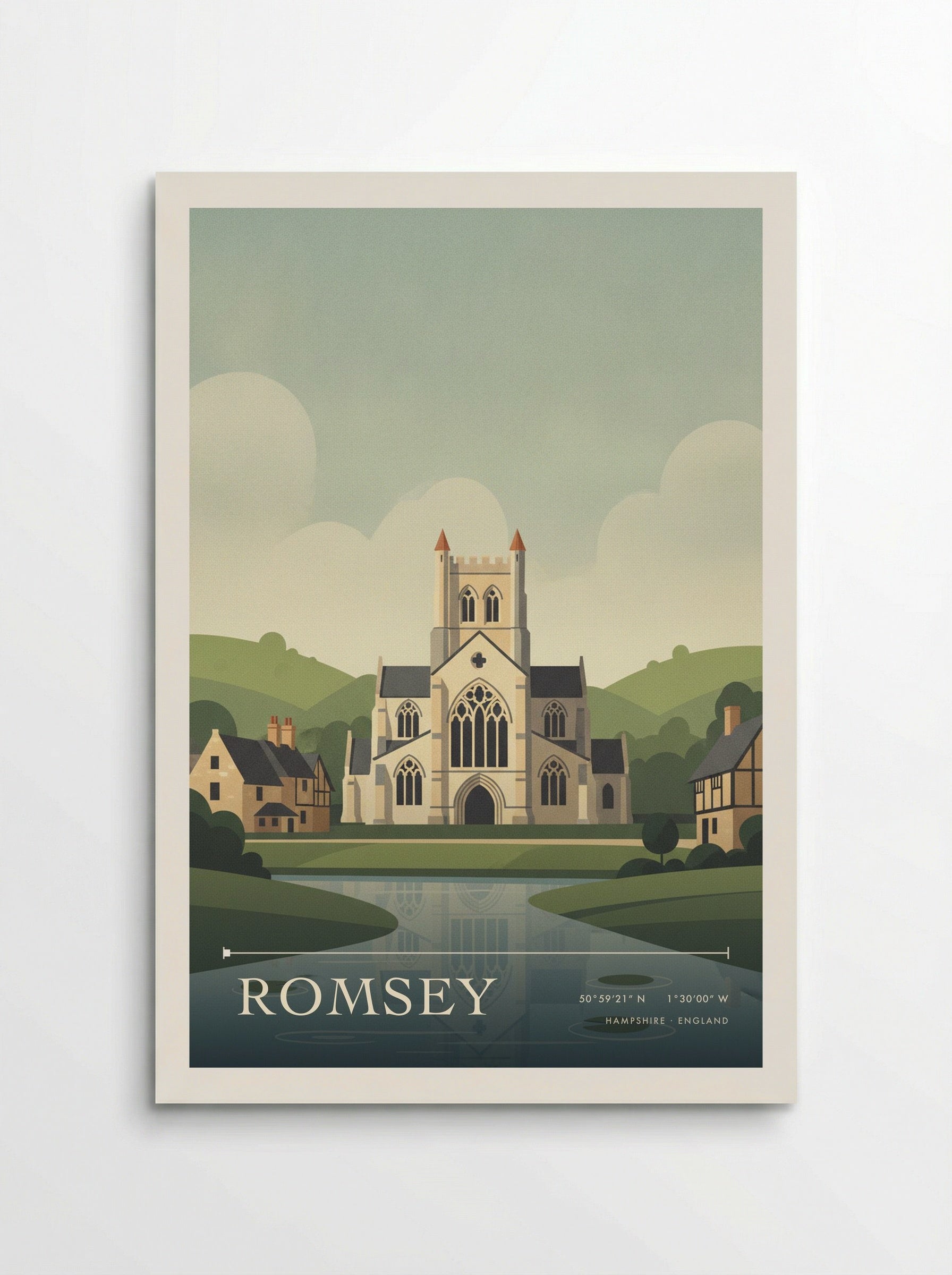 Romsey Hampshire England Travel Poster - Poster