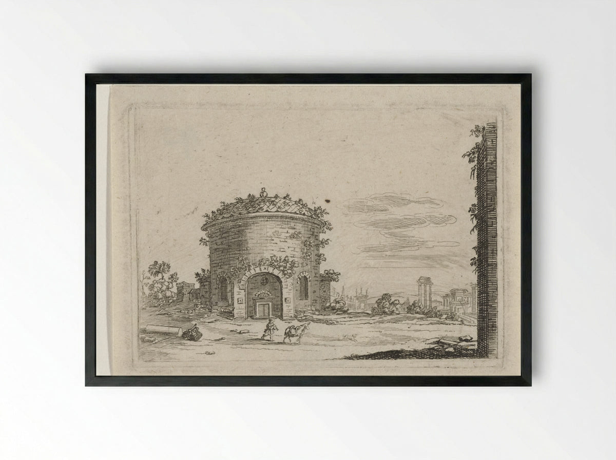 Ronde tempel - Gillis van Scheyndel (I) - Framed Print Black