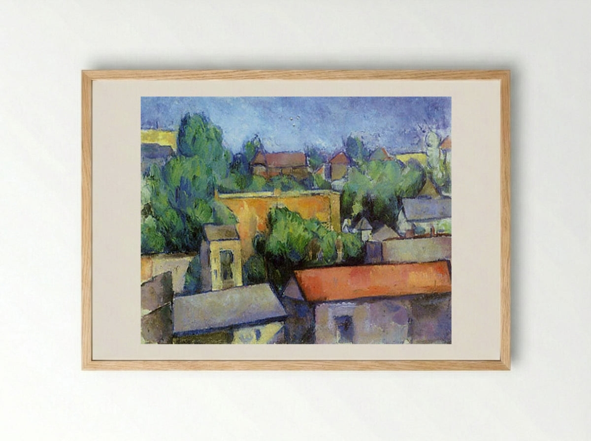 Roof Tops (View of Paris) - Paul Cézanne - Framed Print Wood