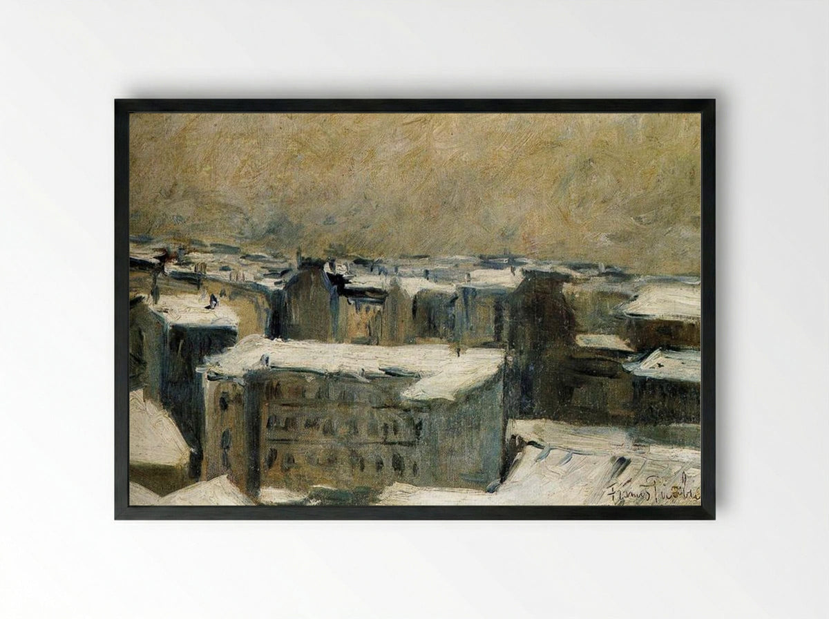 Roofs of Paris - Francis Picabia - Framed Print Black