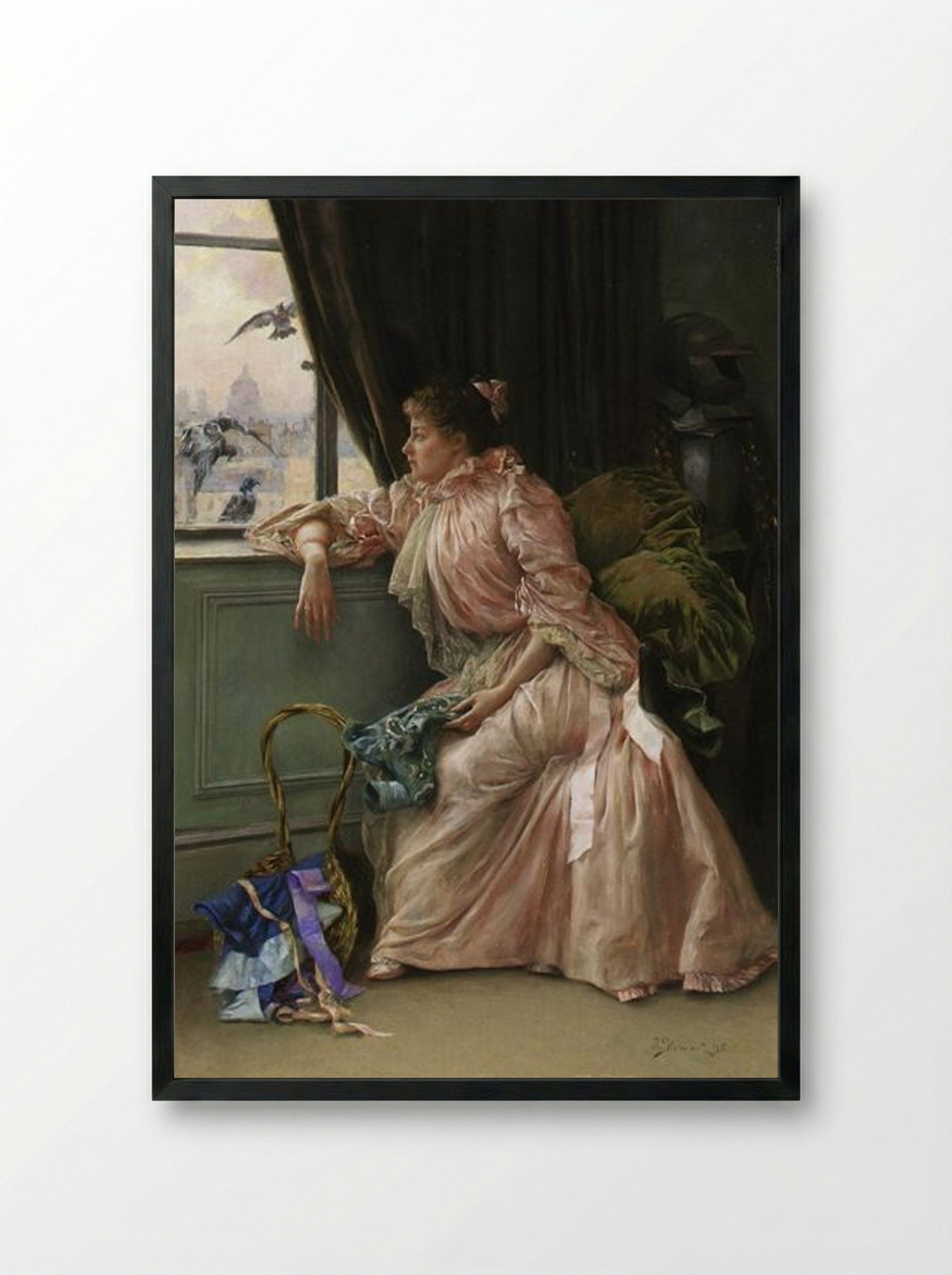 Room with a View - Julius LeBlanc Stewart - Framed Print Black