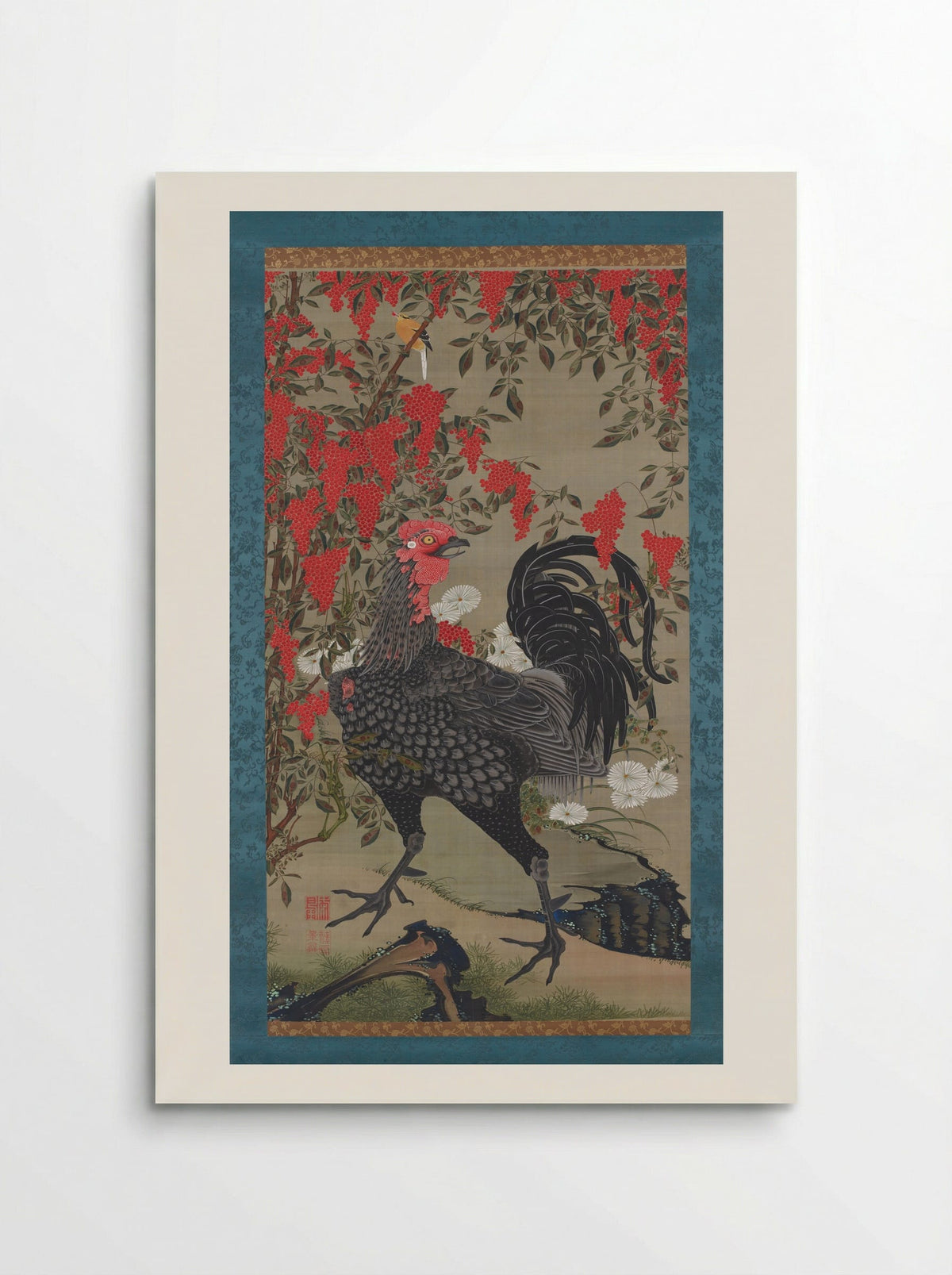 Rooster and Nandina - Itō Jakuchū - Poster
