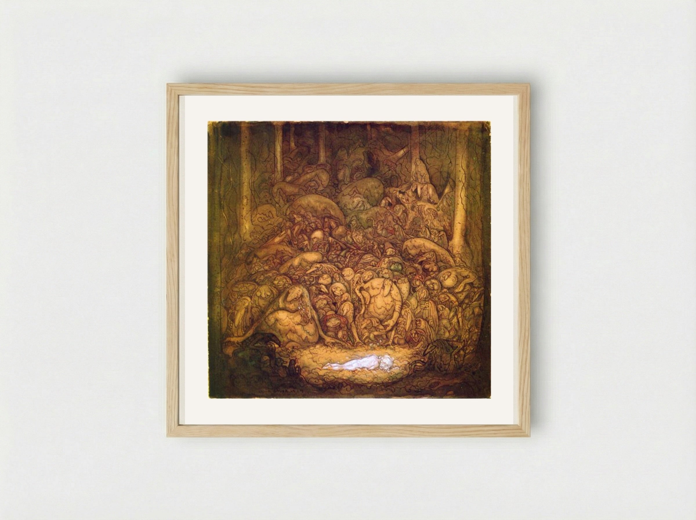 Root Trolls - John Bauer - Framed Print Wood