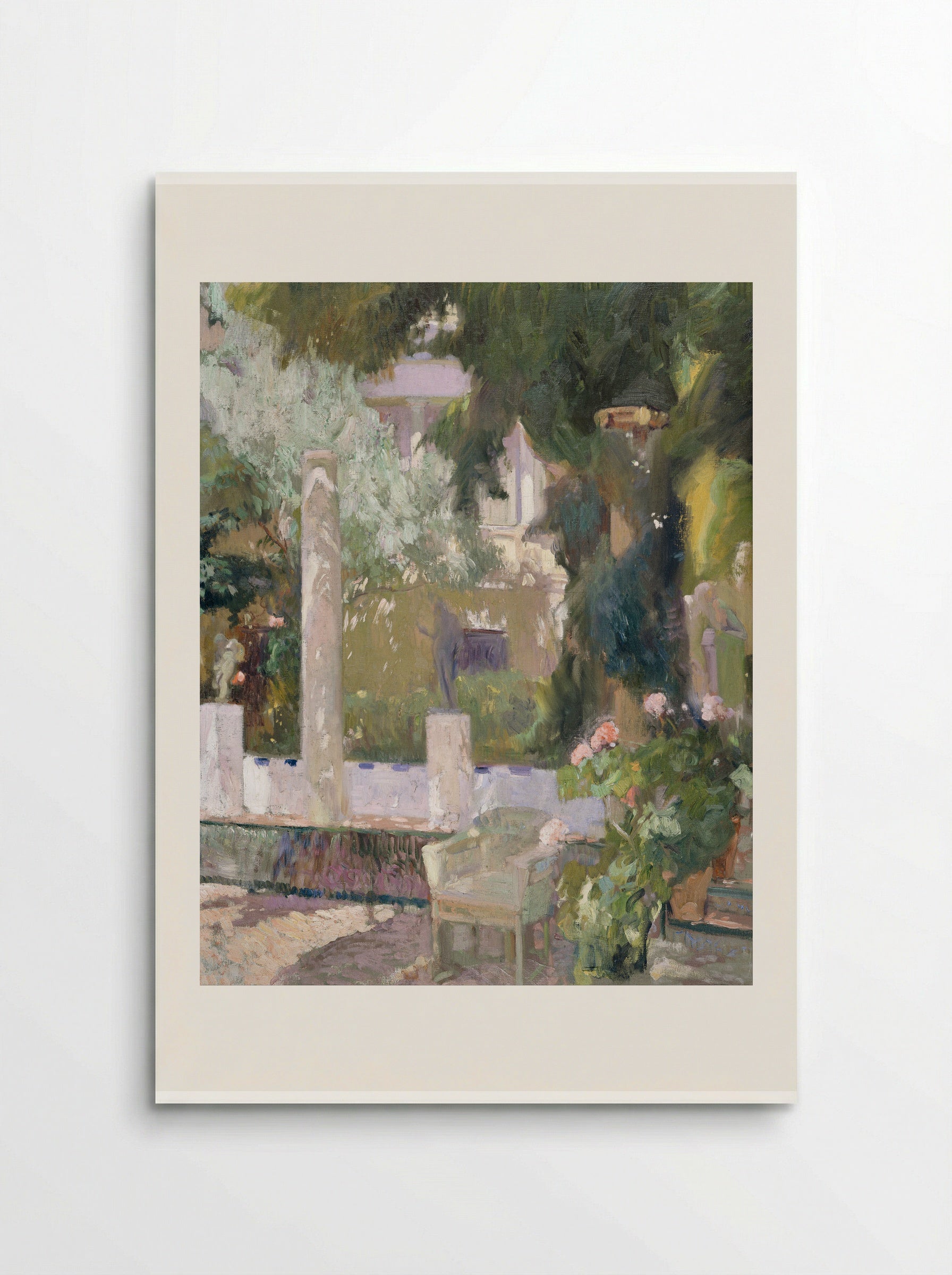 Rose Bush at the Sorolla House - Joaquín Sorolla - Poster
