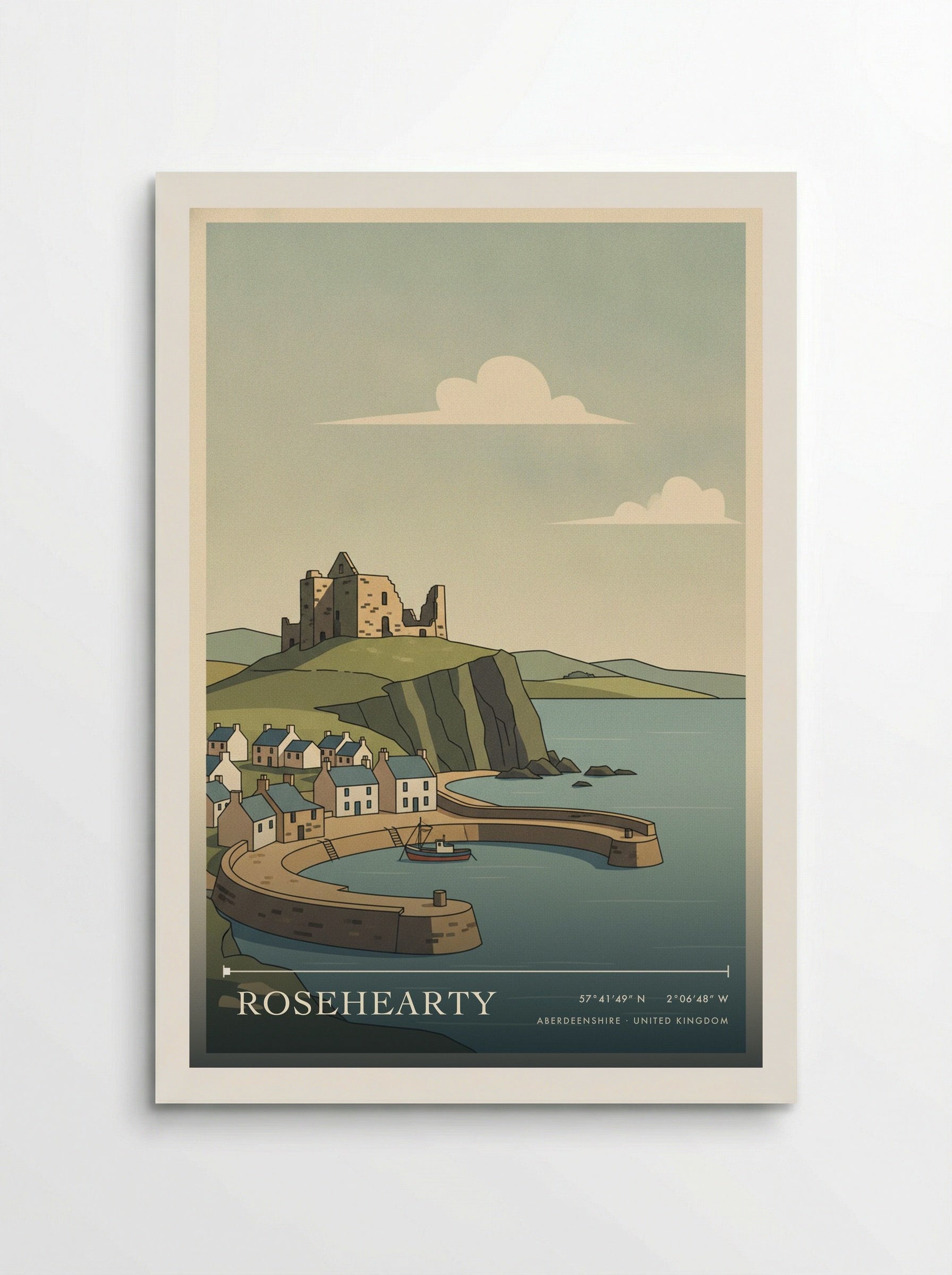 Rosehearty Aberdeenshire United Kingdom Travel Poster - Poster