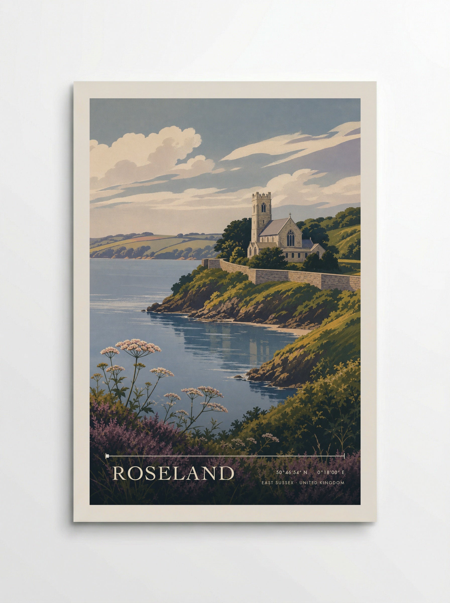 Roseland East Sussex United Kingdom Travel Poster - Poster