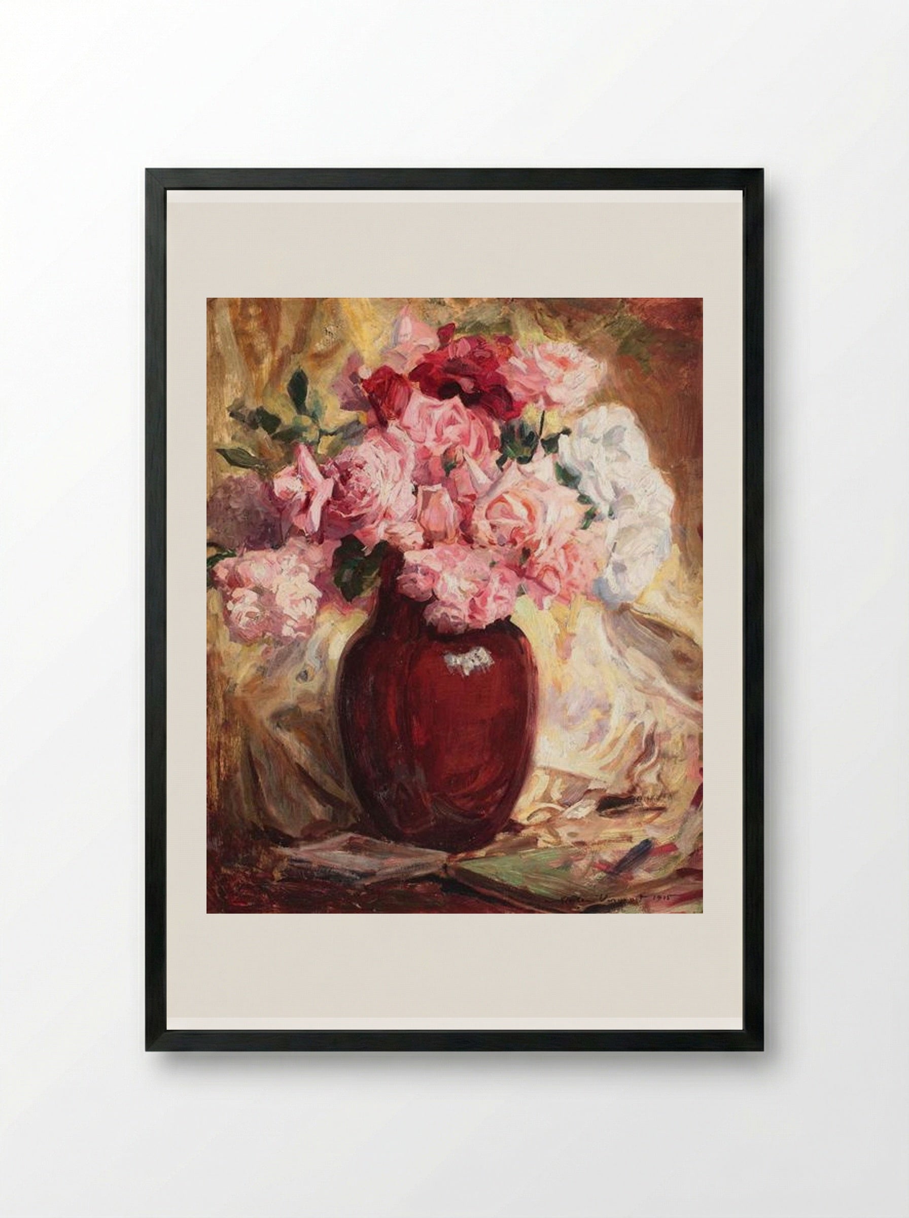 Roses - Nicolae Vermont - Framed Print Black