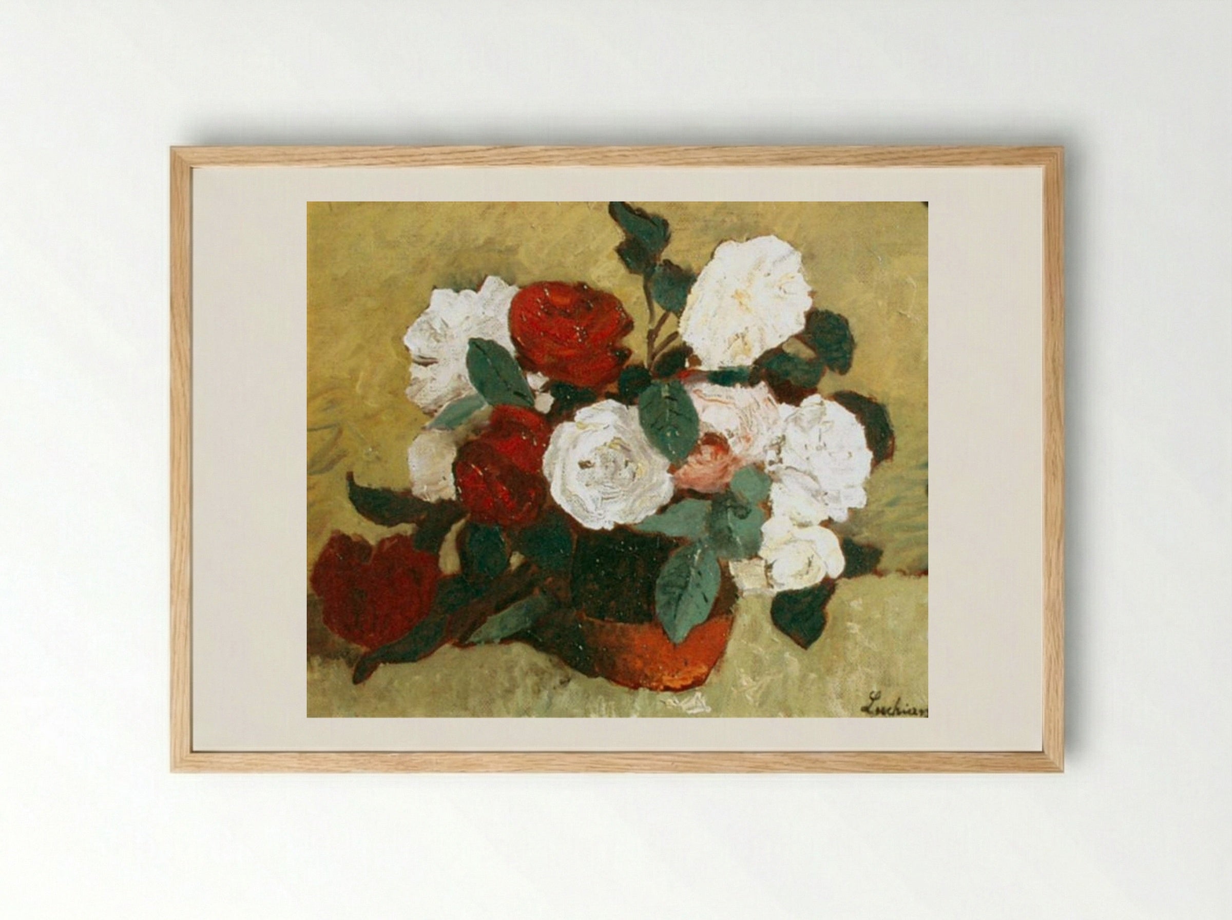 Roses - Stefan Luchian - Framed Print Wood