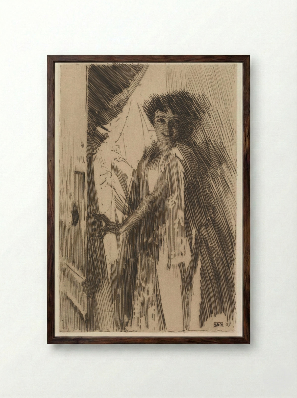 Rosita Mauri - Anders Zorn - Framed Print Dark Wood