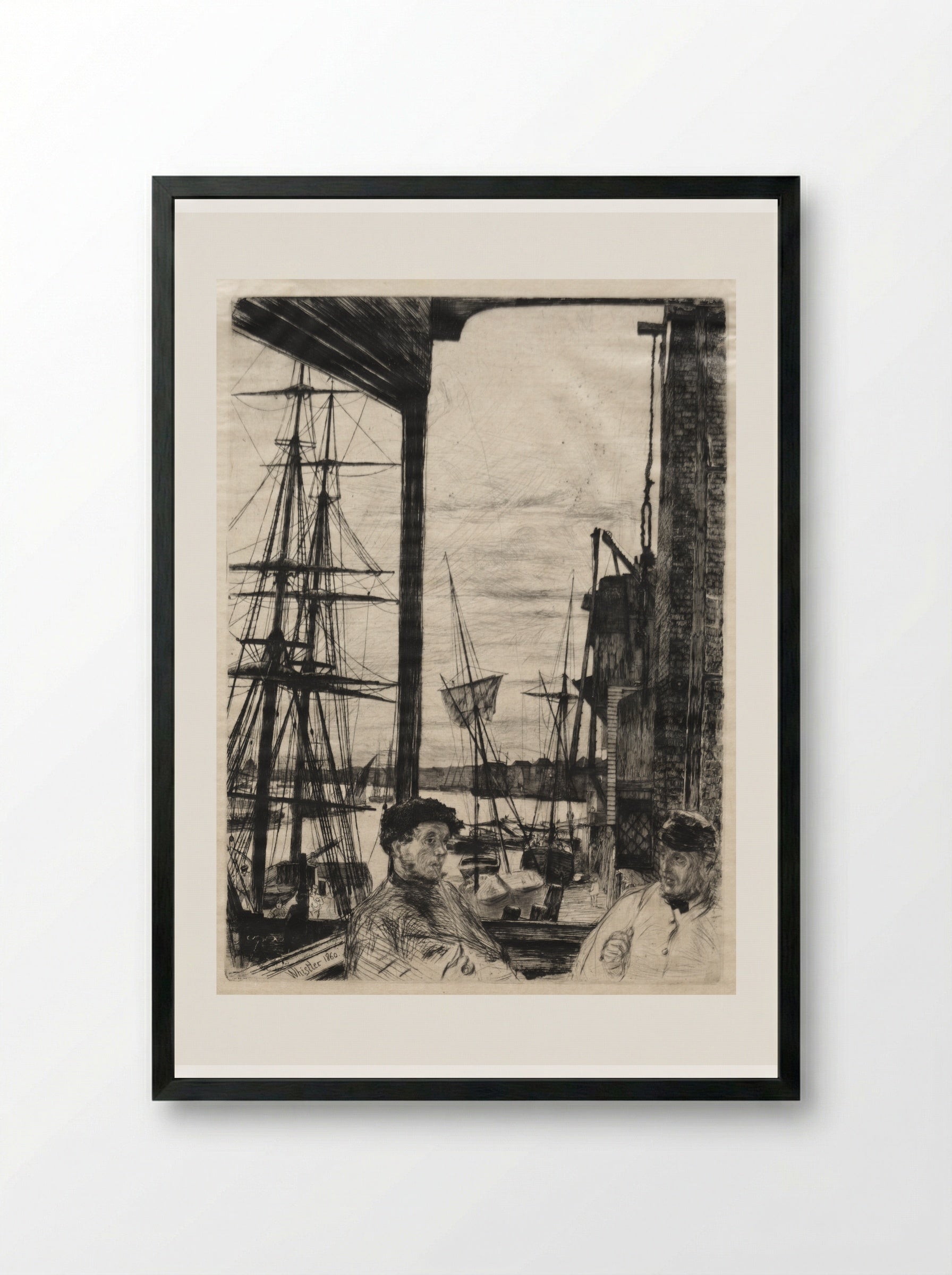 Rotherhithe - James McNeill Whistler - Framed Print Black