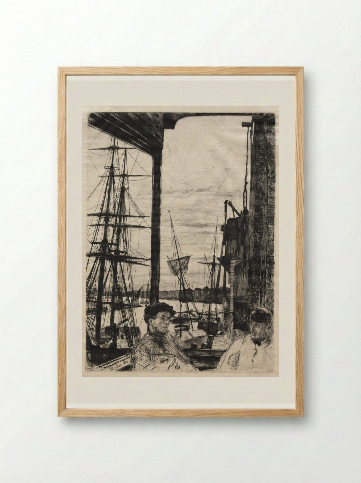 Rotherhithe - James McNeill Whistler - Framed Print Wood