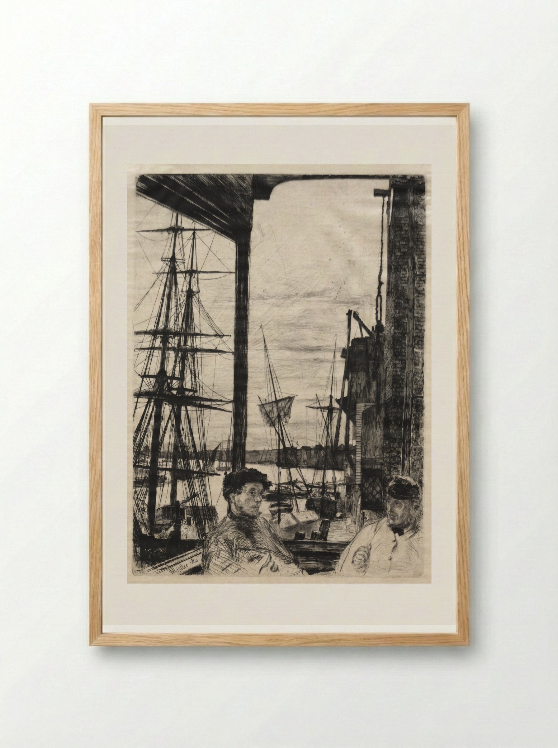 Rotherhithe - James McNeill Whistler - Framed Print Wood