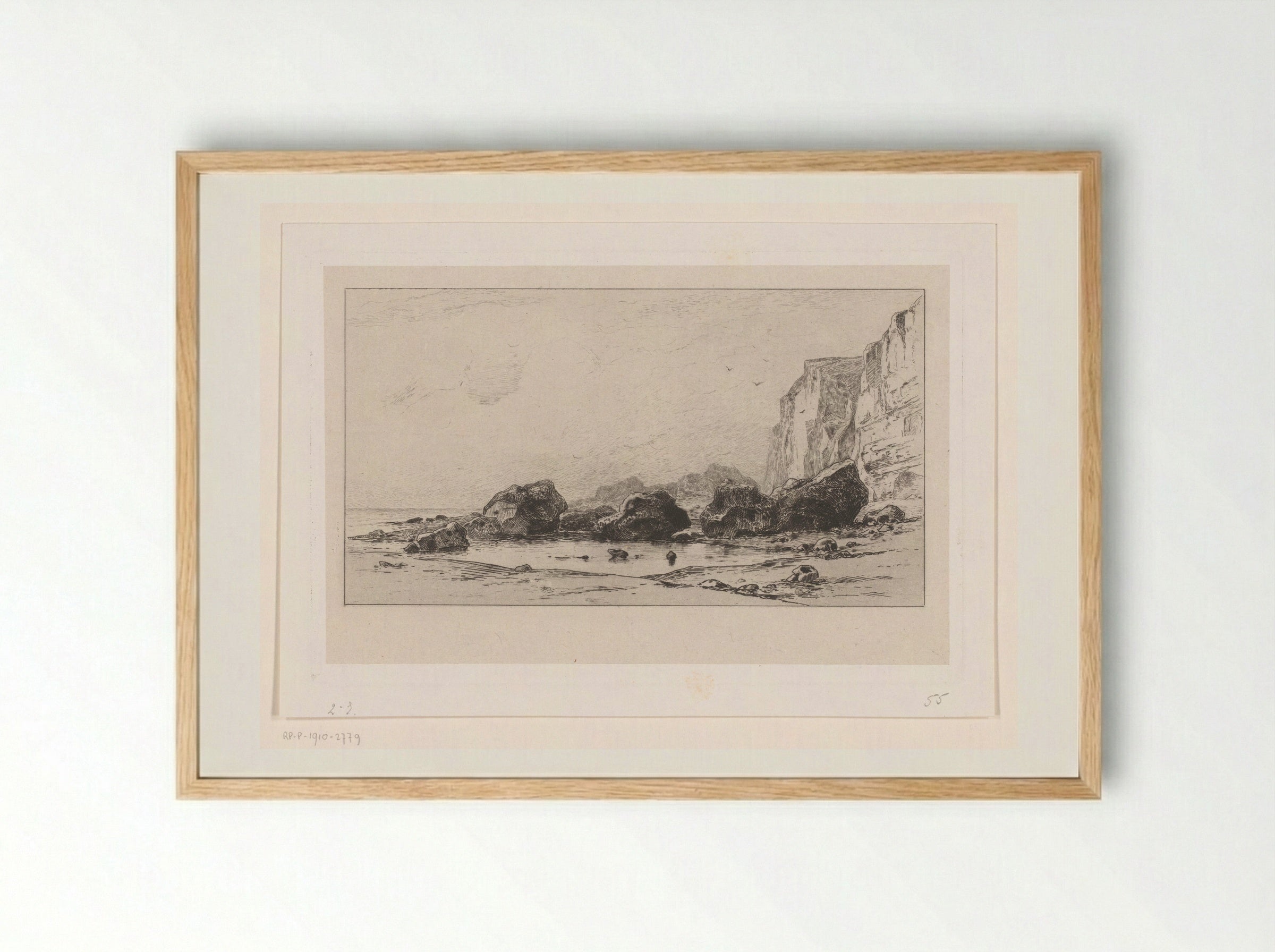 Rotsblokken bij Veules - Carel Nicolaas Storm van 's-Gravesande - Framed Print Wood