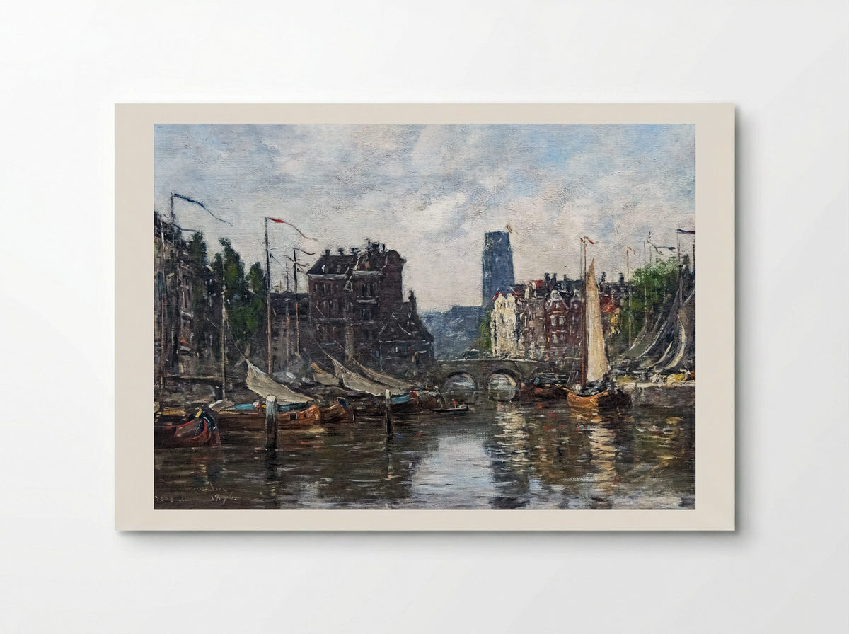 Rotterdam, Le Pont de Bourse - Eugène Boudin - Poster