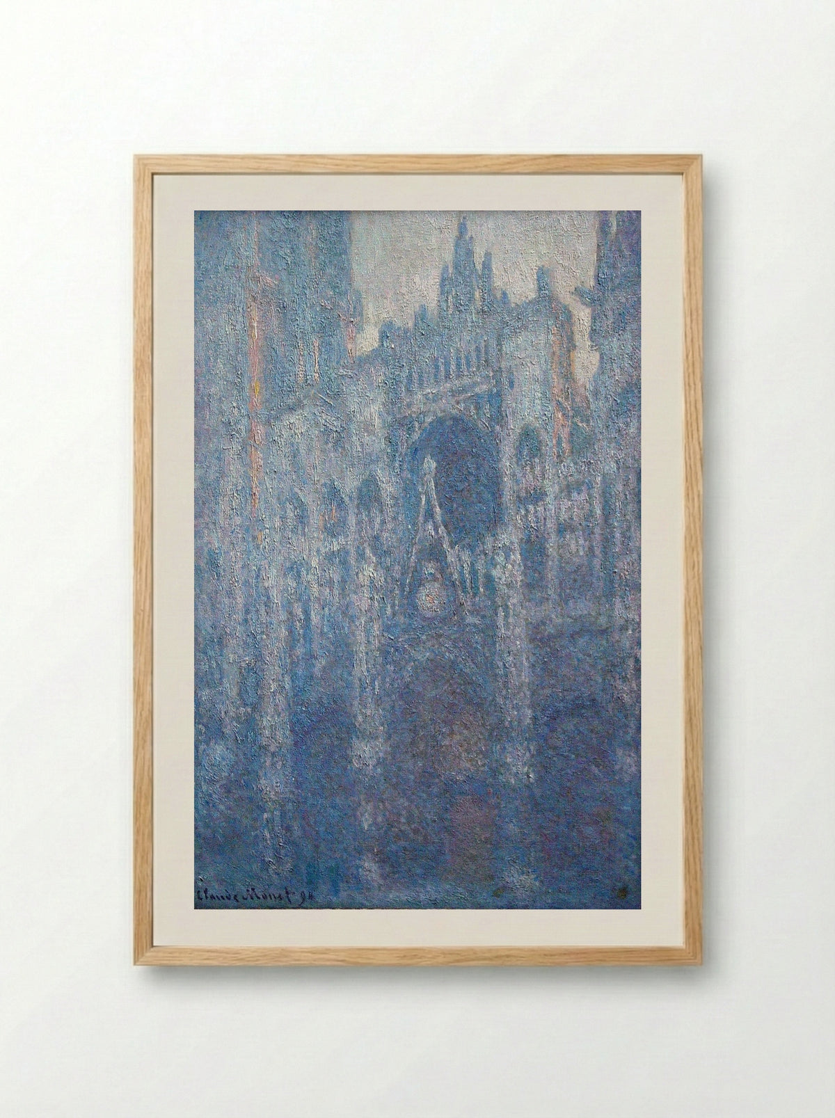 Rouen Cathedral, Clear Day - Claude Monet - Framed Print Wood