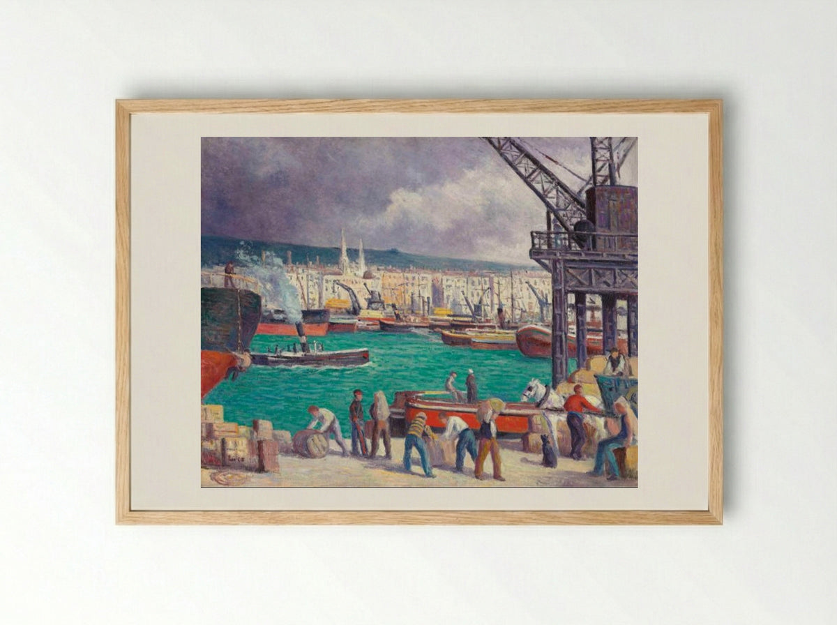 Rouen, Le Port - Maximilien Luce - Framed Print Wood