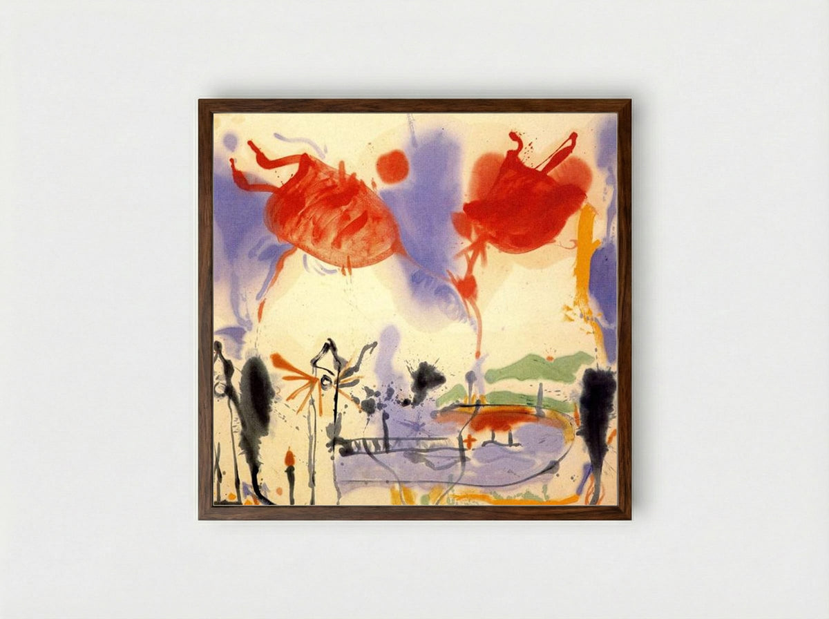 Round Trip - Helen Frankenthaler - Framed Print Dark Wood