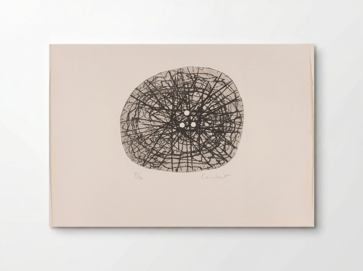 Round shape with 3 little holes - Constant Nieuwenhuys - Poster