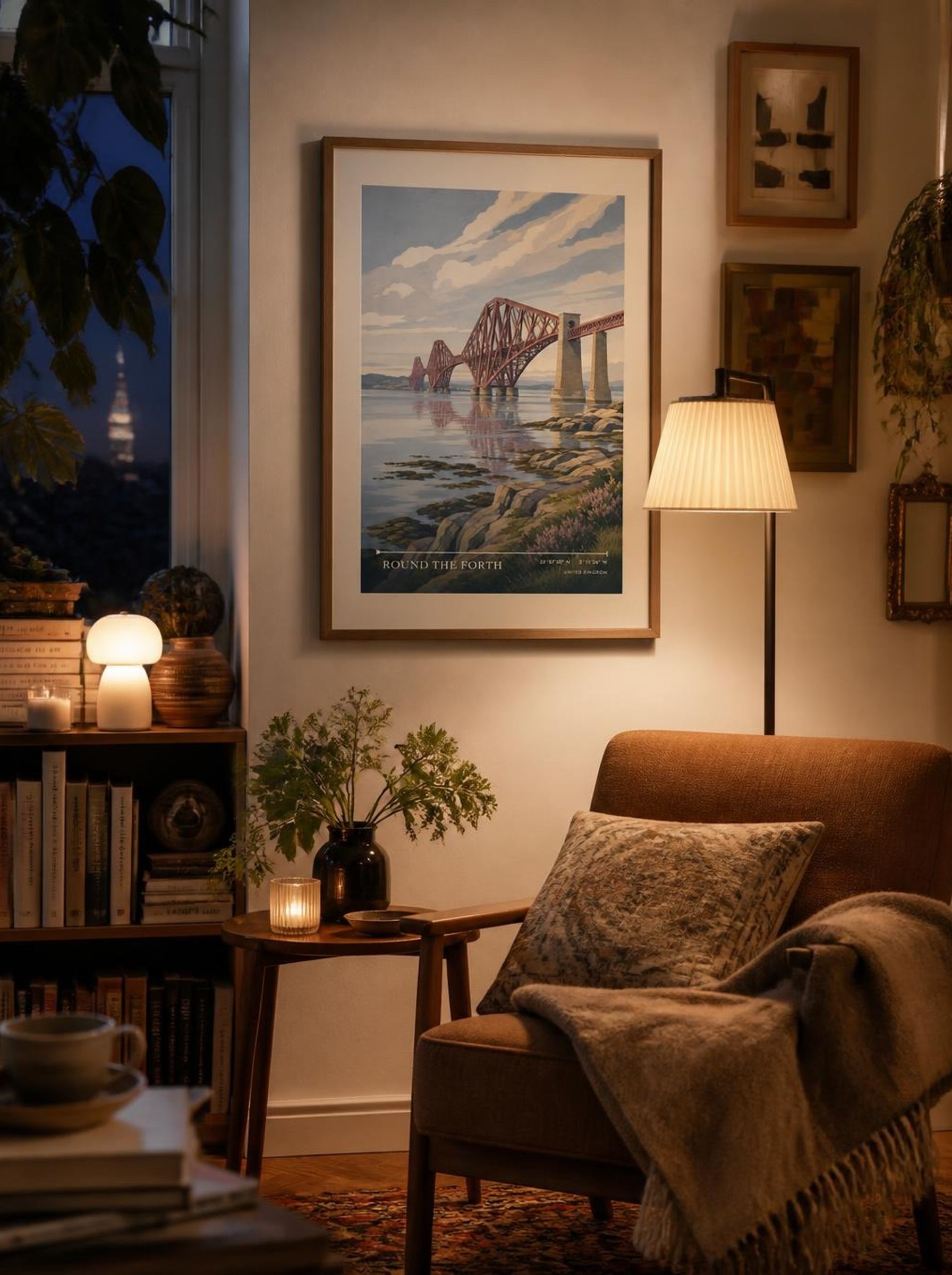 Round the Forth United Kingdom Travel Poster - Lifestyle