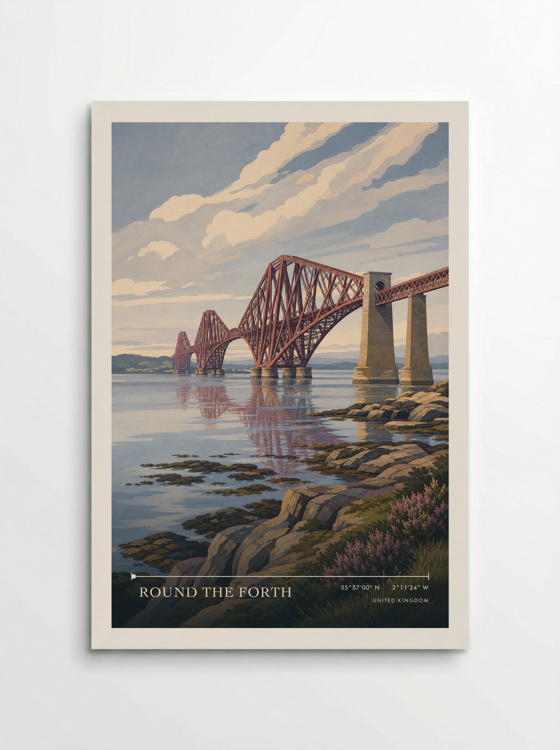 Round the Forth United Kingdom Travel Poster - Poster