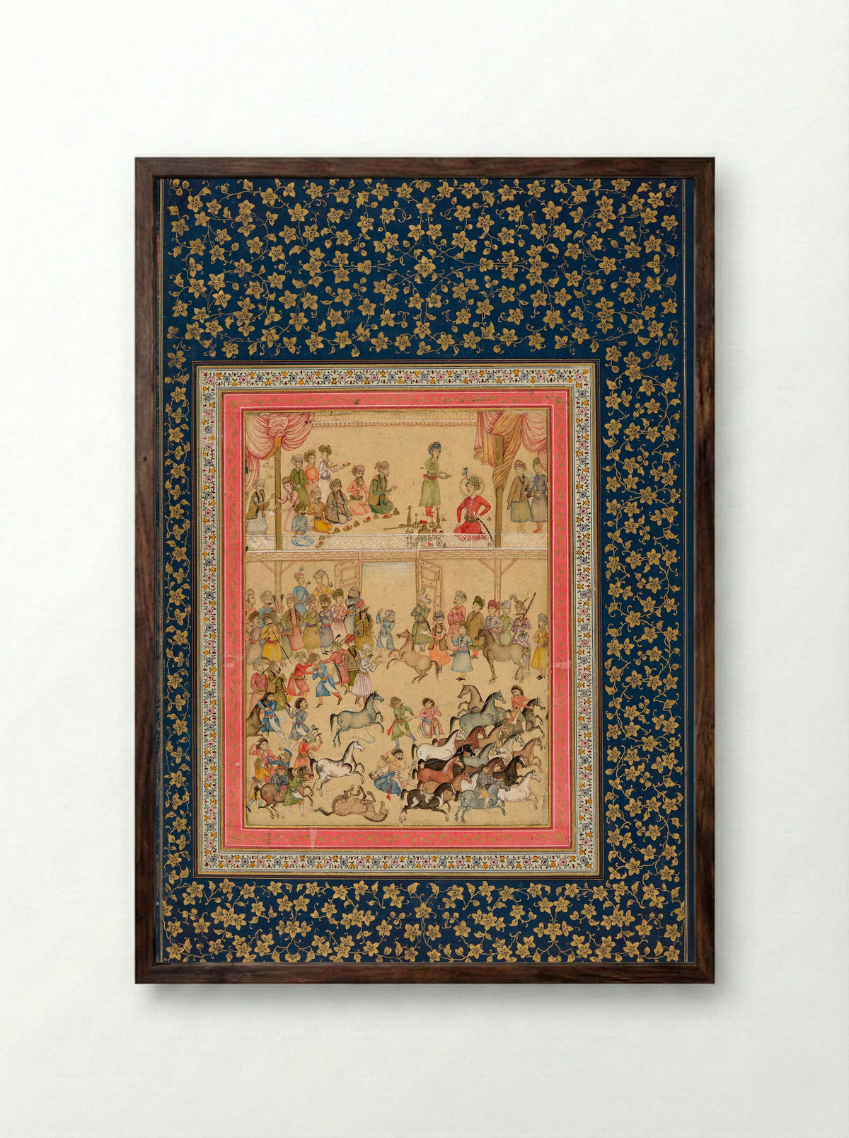 Royal Horse Inspection - 'Aliquli Jabbadar - Framed Print Dark Wood
