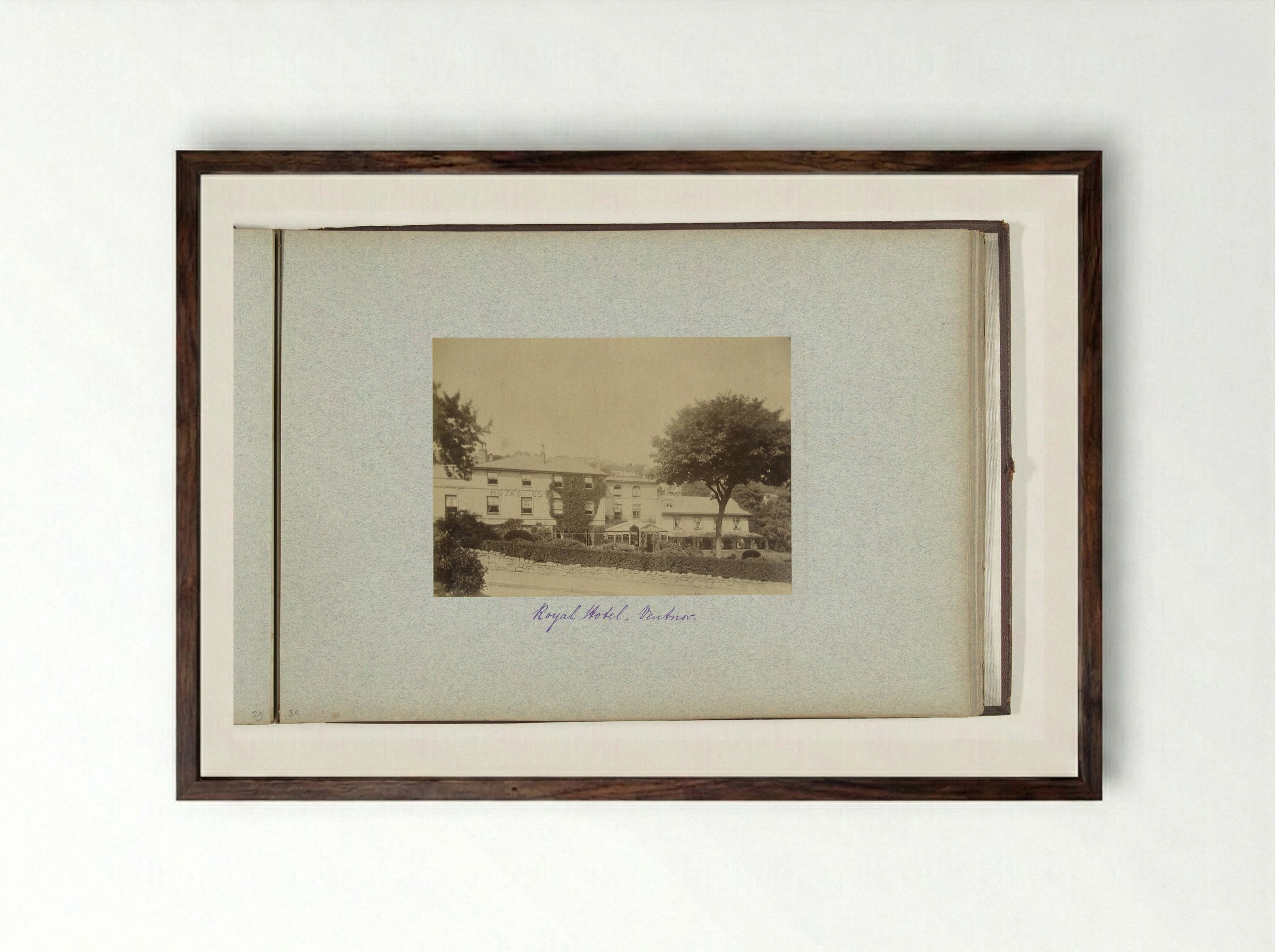 Royal Hotel in Ventnor - Henry Pauw van Wieldrecht - Framed Print Dark Wood
