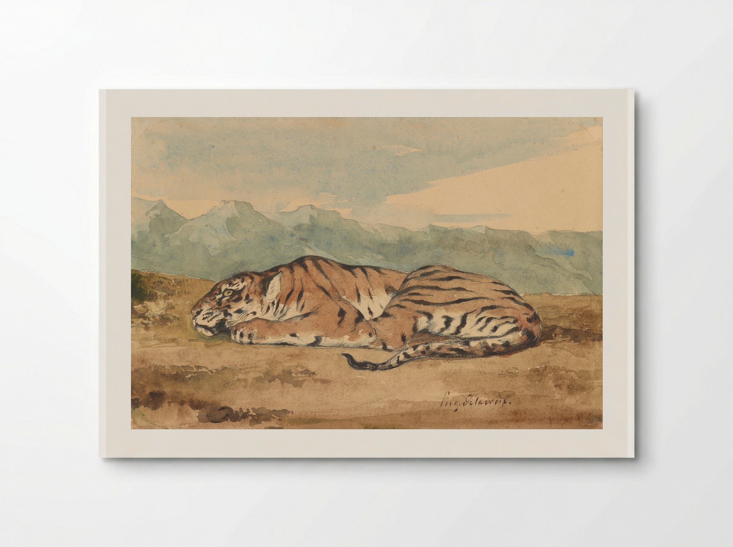 Royal Tiger - Ferdinand-Victor-Eugène Delacroix - Poster
