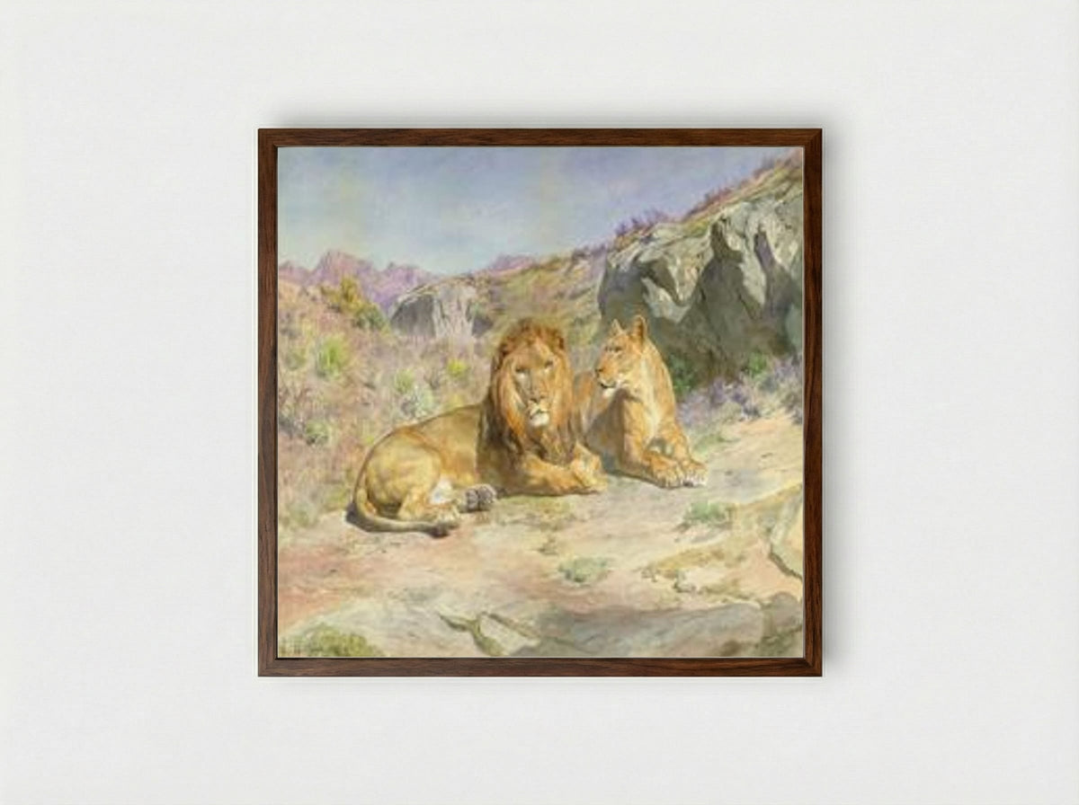 Royalty at Home - Rosa Bonheur - Framed Print Dark Wood