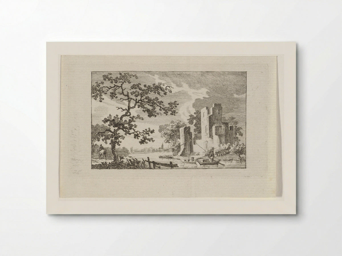 Ruïne aan een trekvaart - Jacob Elias van Varelen - Poster