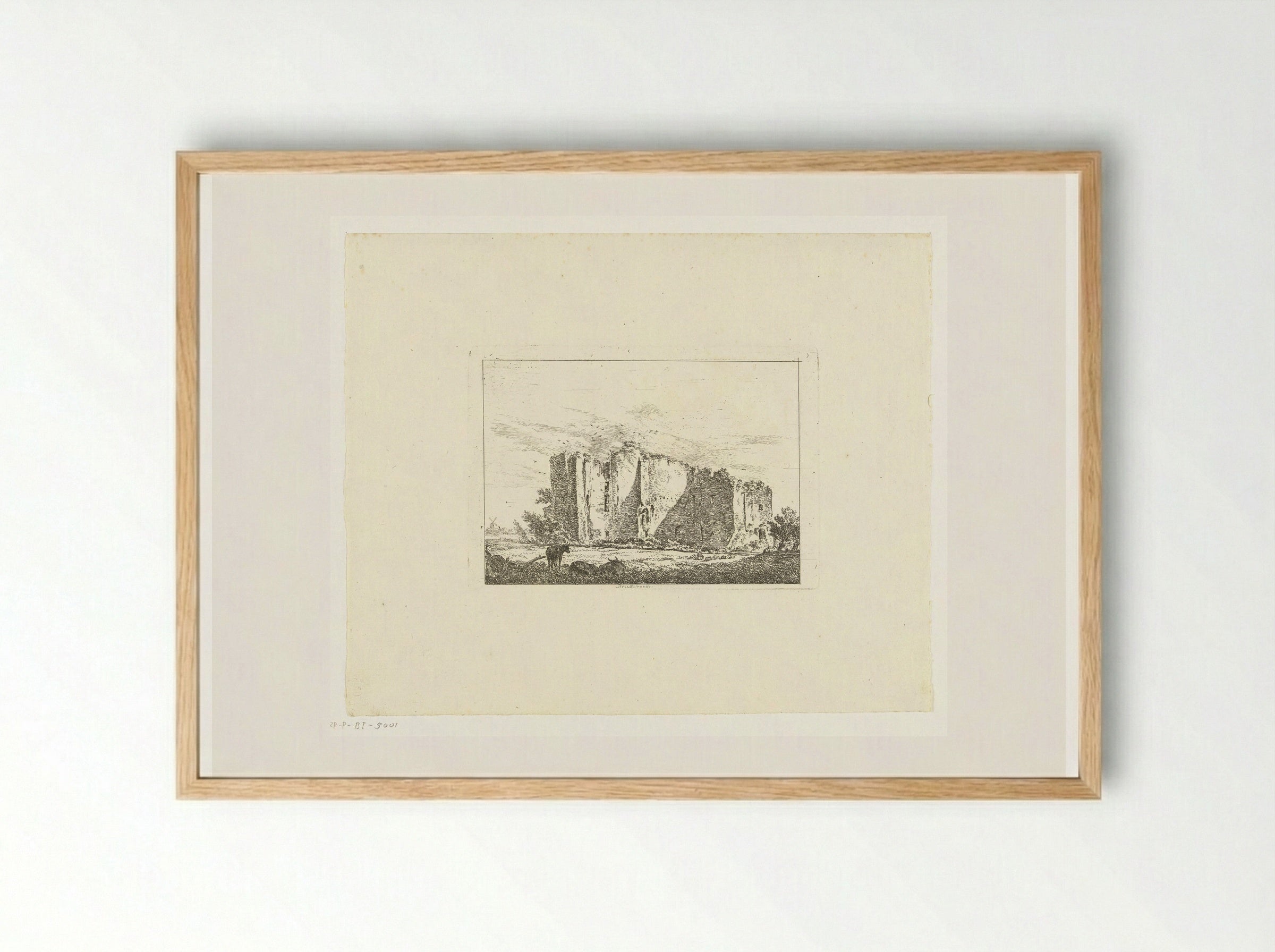 Ruïne van Brederode - Hermanus van Brussel - Framed Print Wood