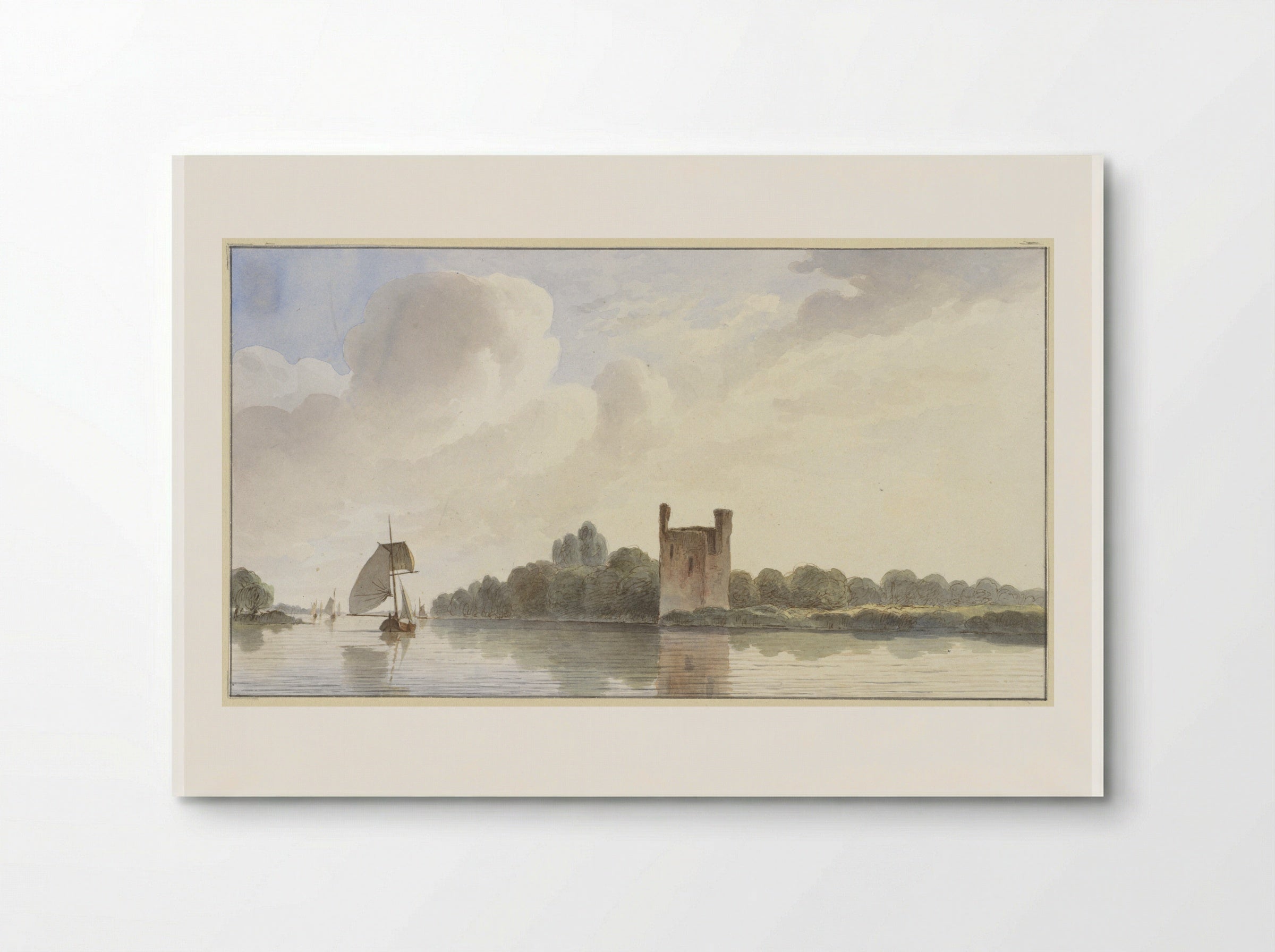 Ruïne van Huis te Merwede bij Dordrecht aan de Maas - Hendrik Abraham Klinkhamer - Poster