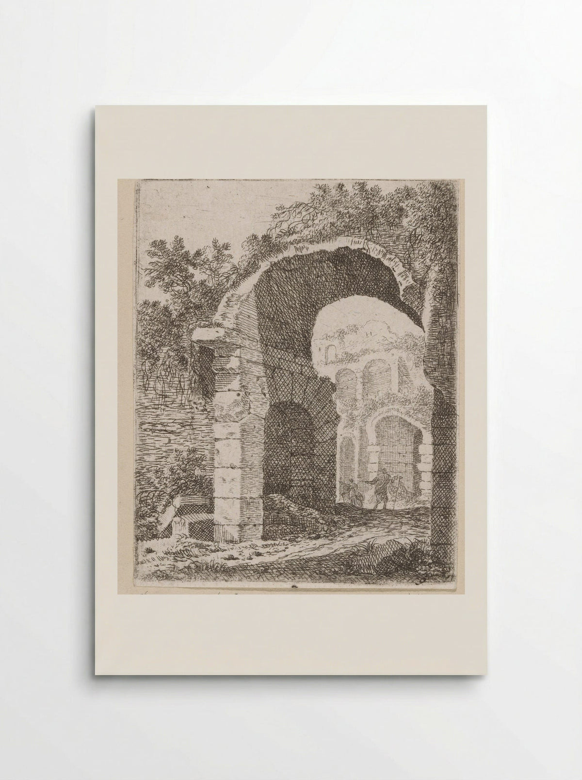 Ruïne van een portico - Johann Franz Ermels - Poster