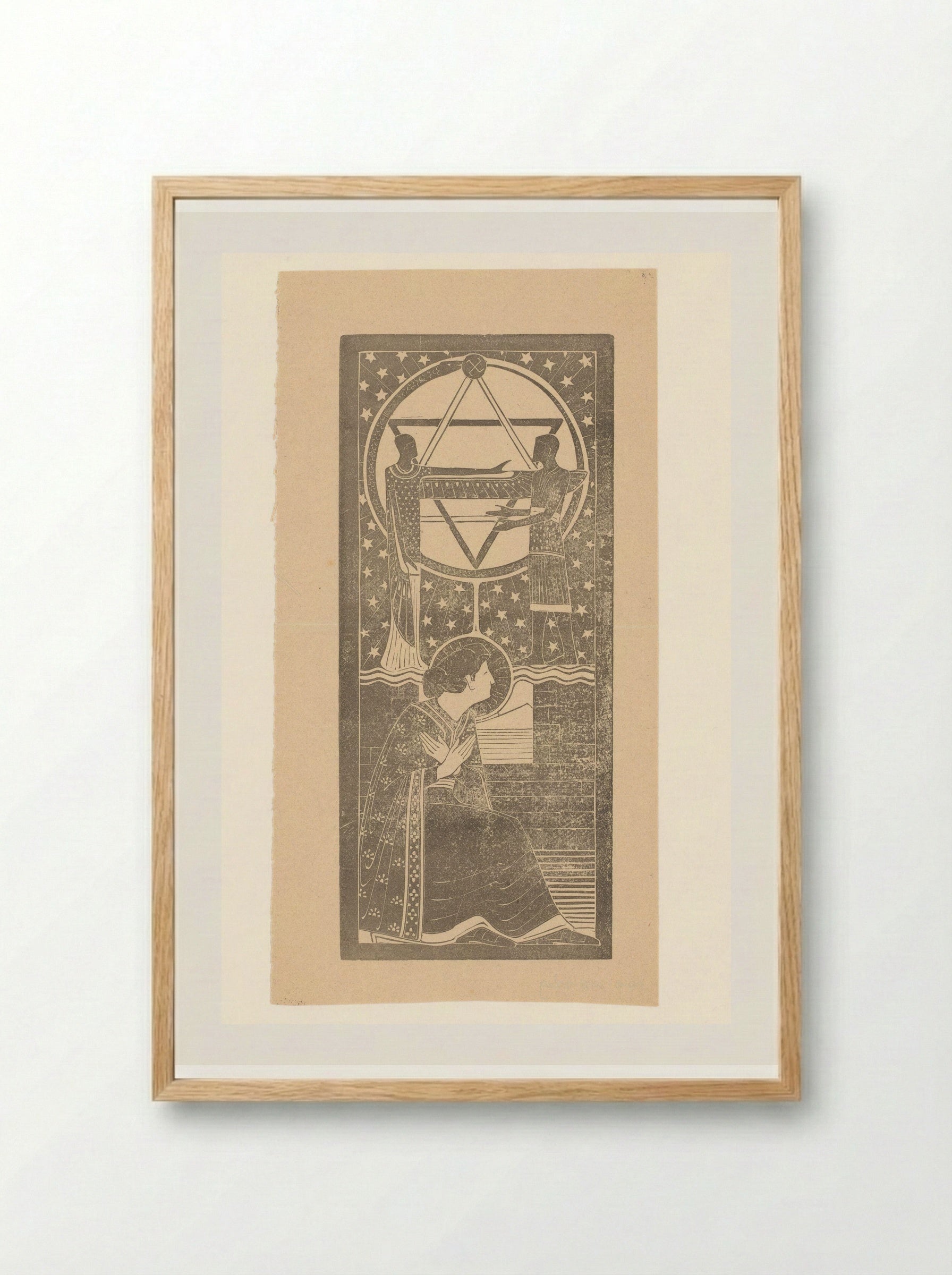 Ruïne van een tempel: tweede droom - Karel Petrus Cornelis de Bazel - Framed Print Wood