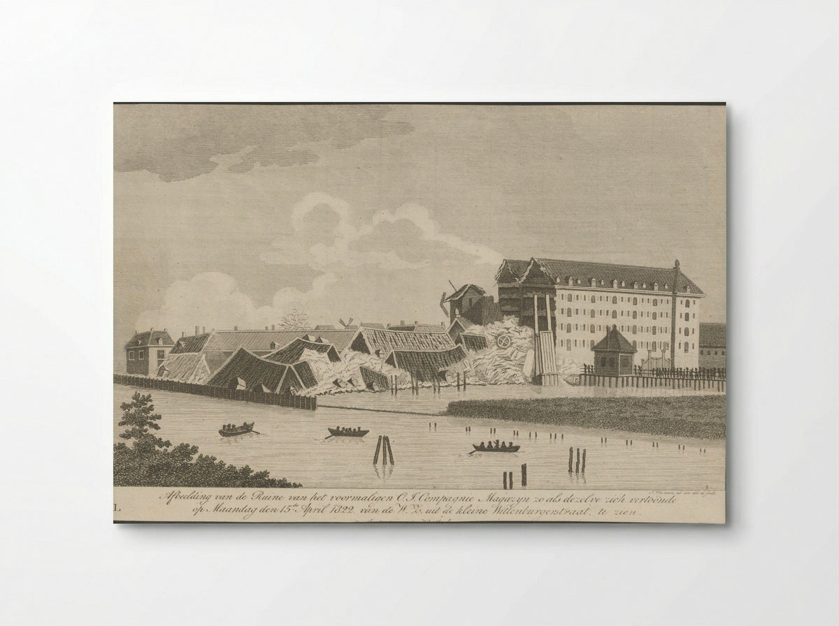 Ruïne van het Oost-Indisch Zeemagazijn te Amsterdam - Jacobus Wijsman - Poster