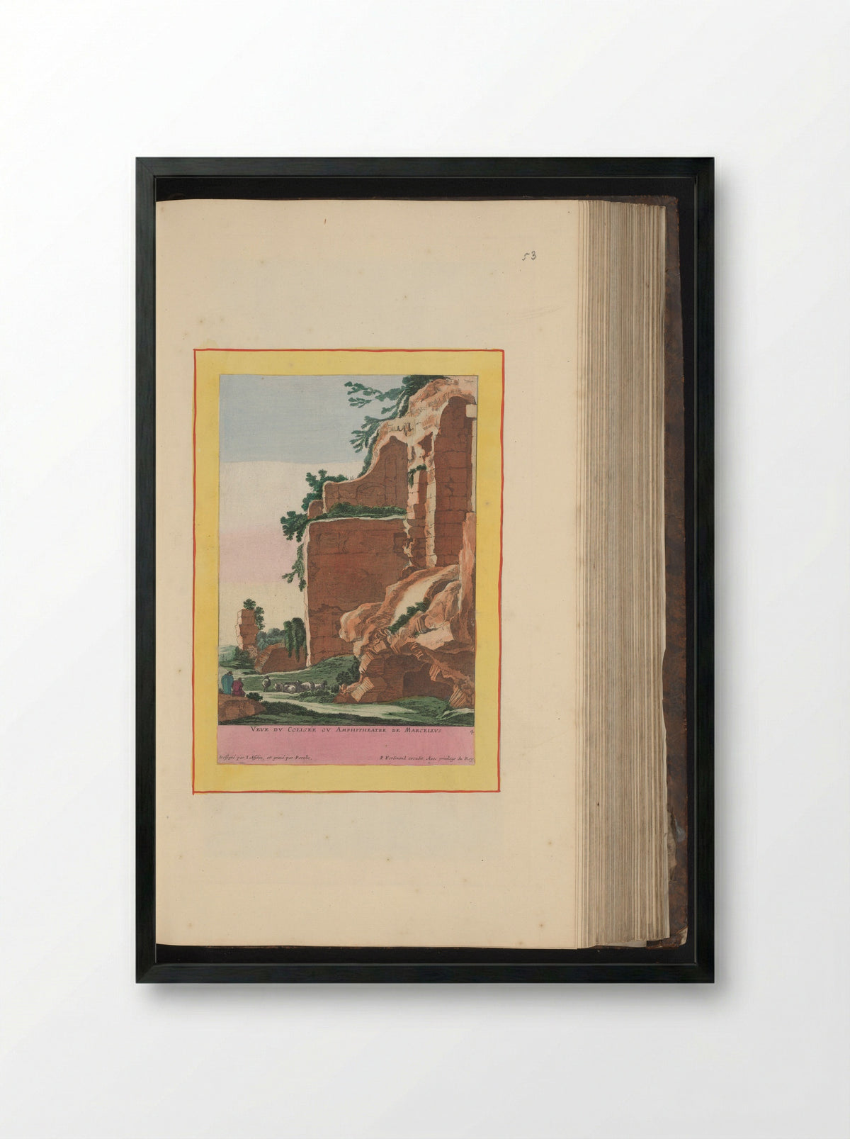 Ruïne van het Theater van Marcellus te Rome - Anna Beeck - Framed Print Black