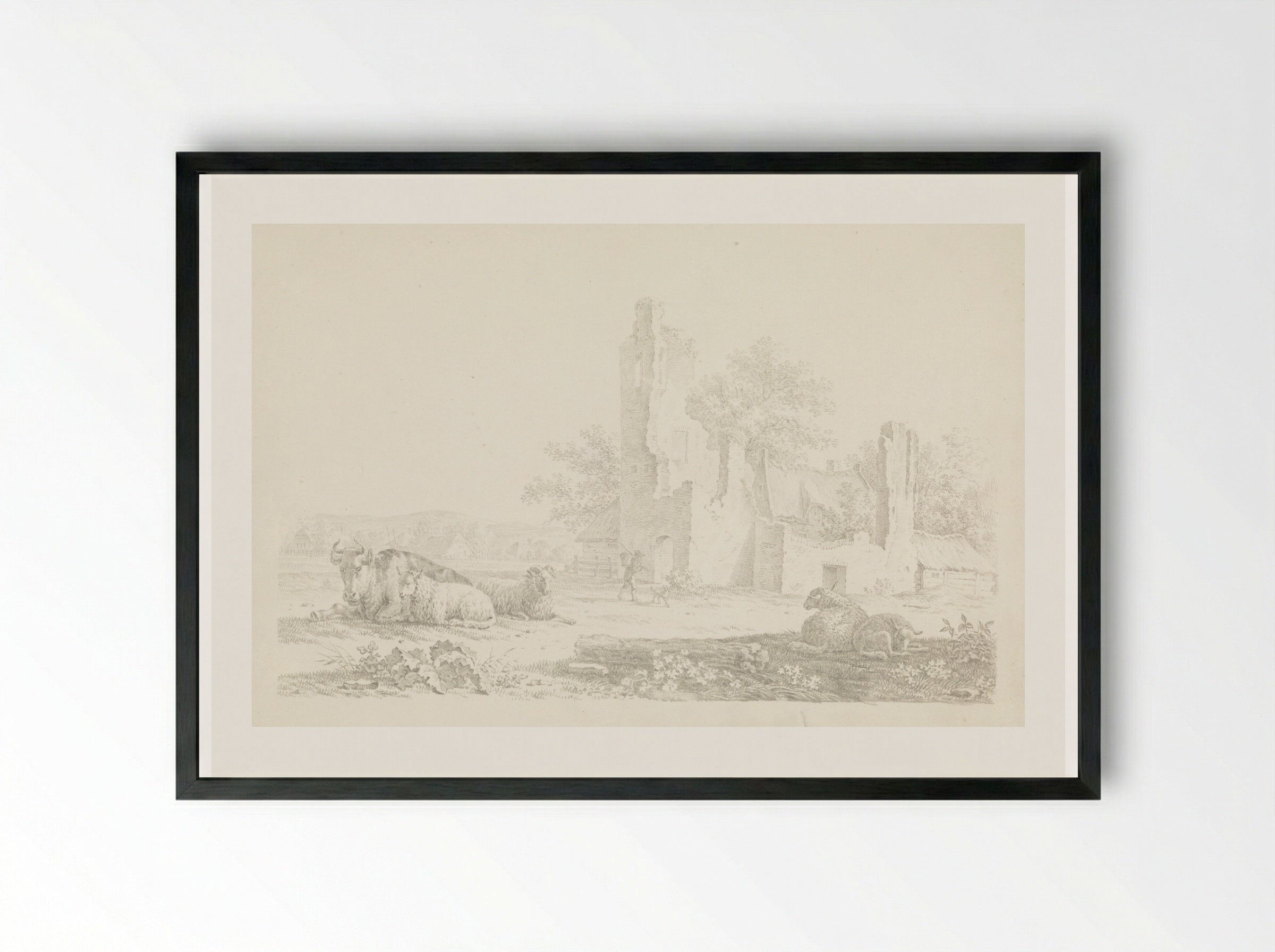 Ruïne - Pieter Bartholomeusz. Barbiers - Framed Print Black