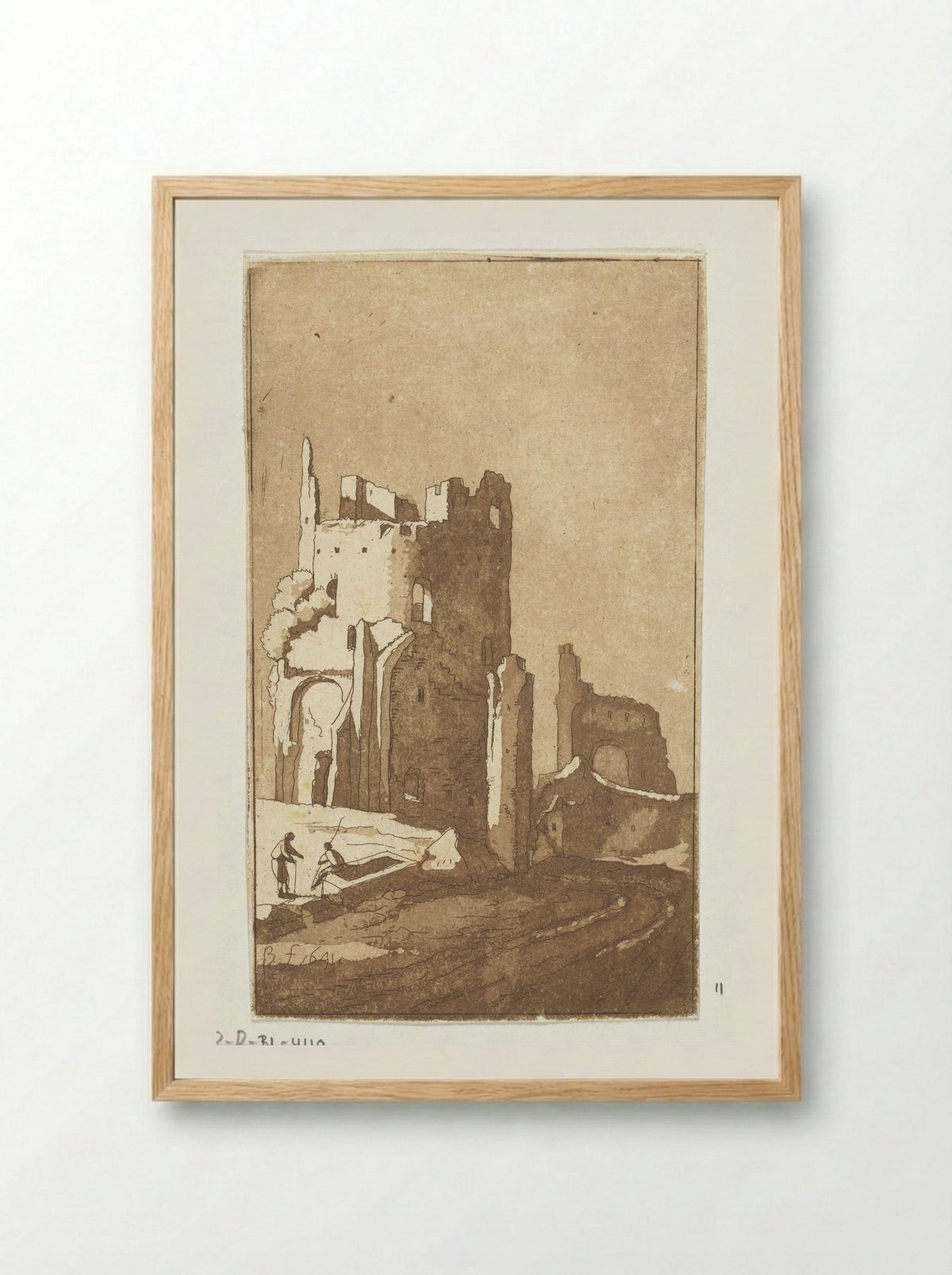 Ruïne - Anthonie van den Bos - Framed Print Wood