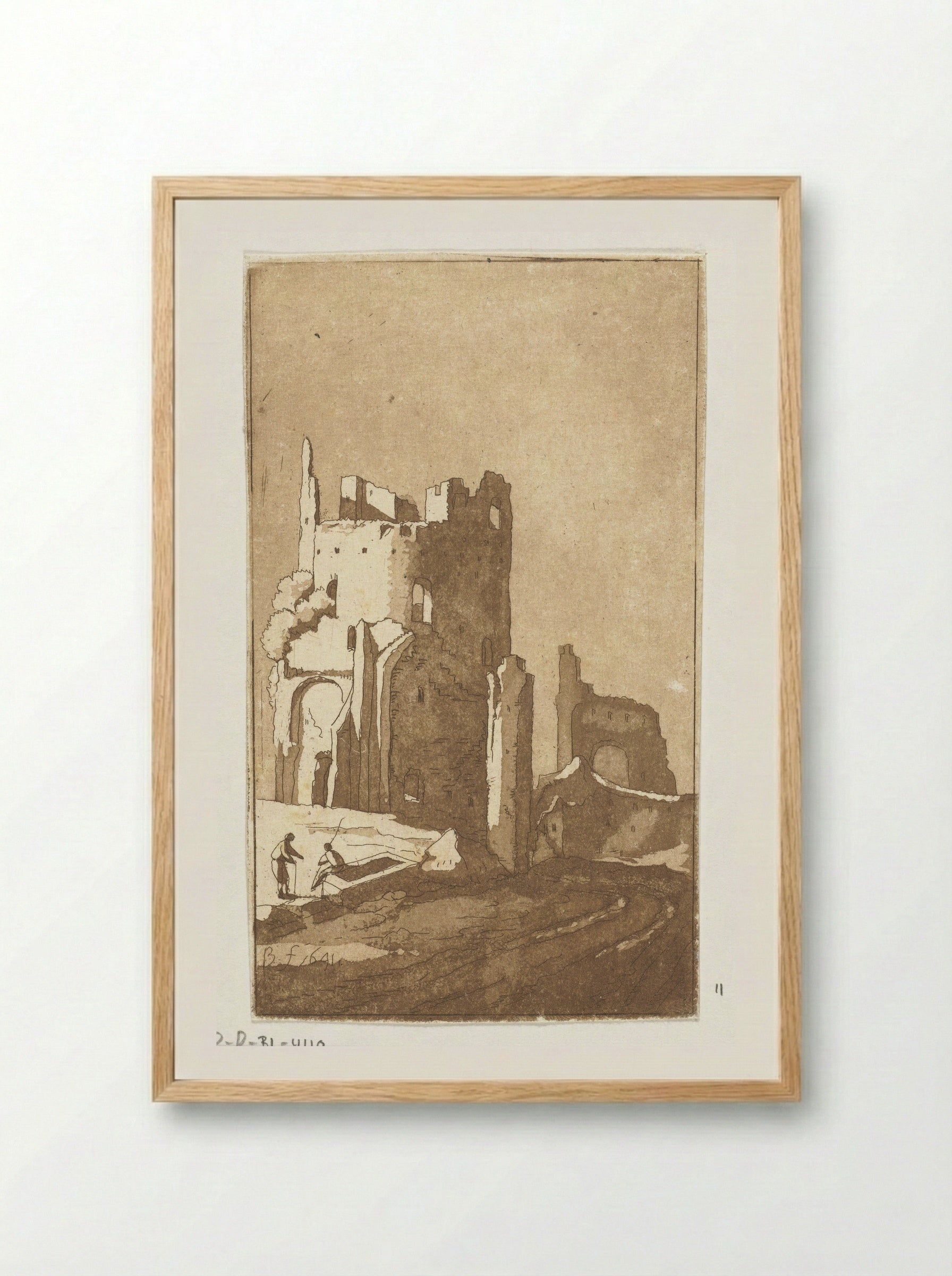 Ruïne - Anthonie van den Bos - Framed Print Wood