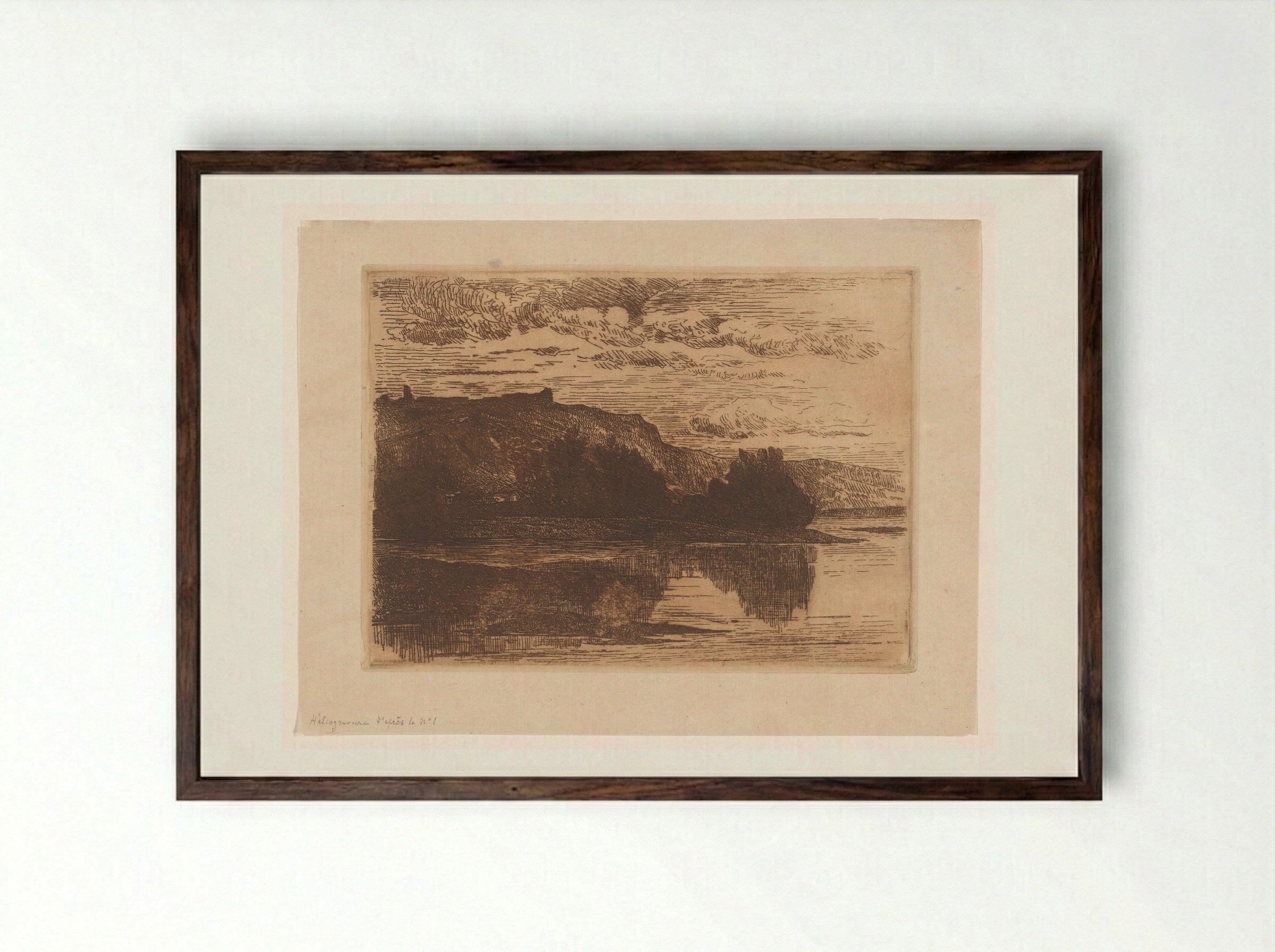 Ruïnes van kasteel Poilvache - Carel Nicolaas Storm van 's-Gravesande - Framed Print Dark Wood