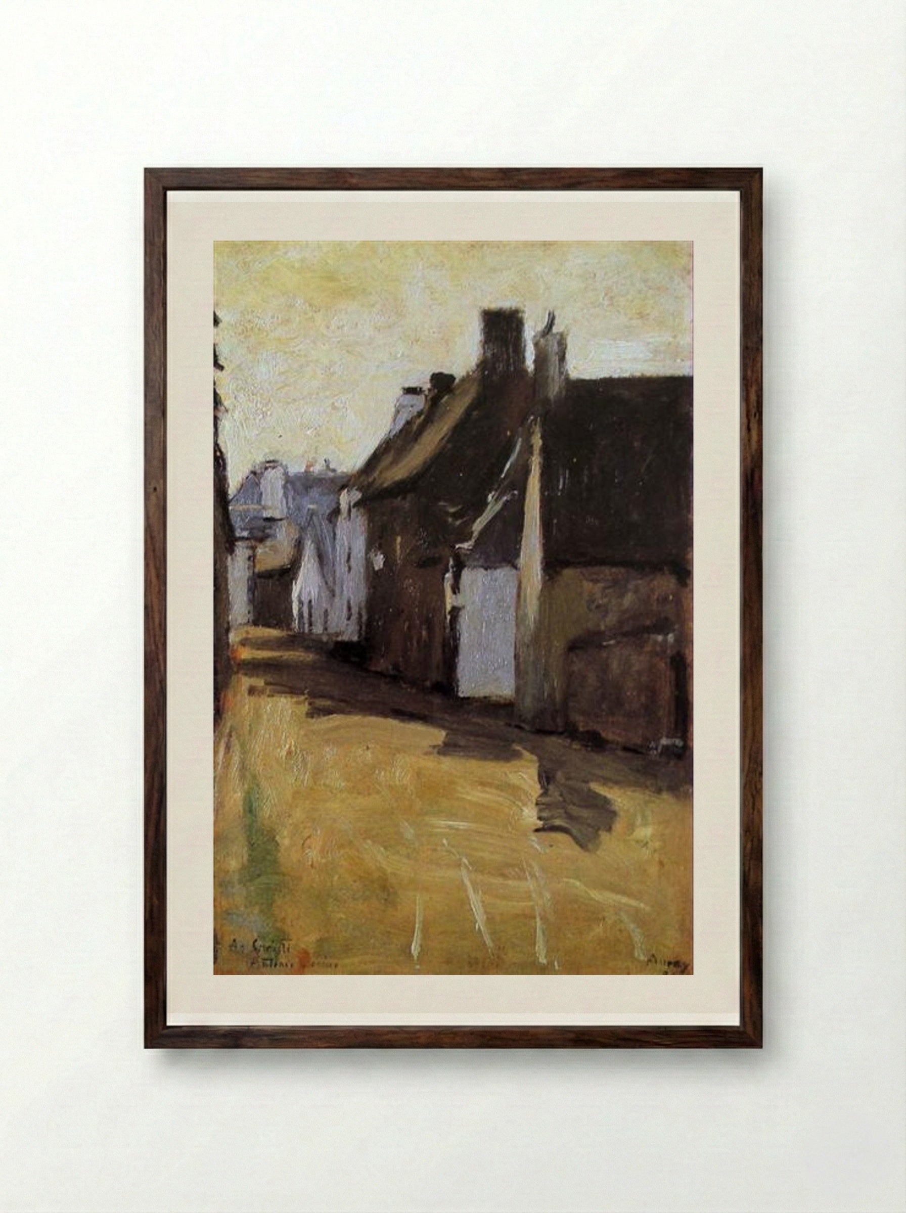 Rua Bretã - António Carneiro - Framed Print Dark Wood
