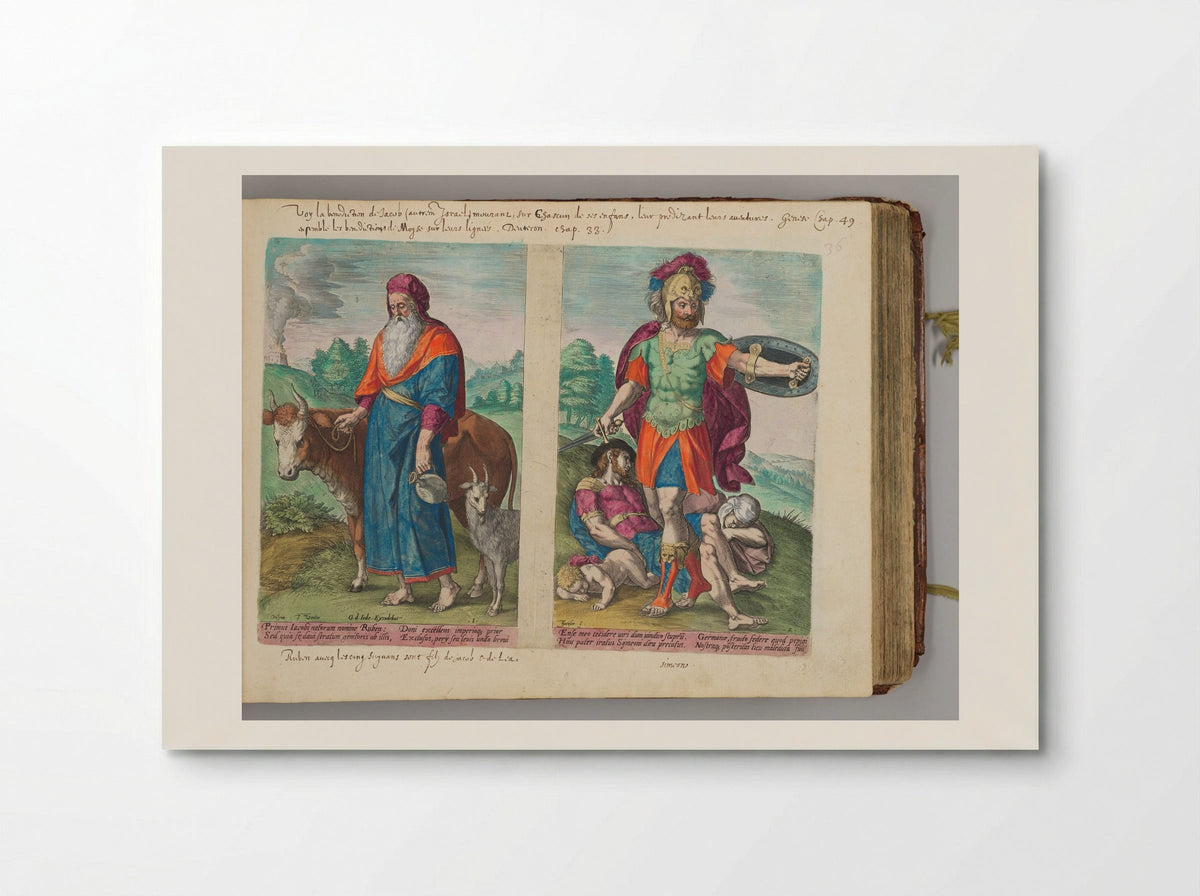 Ruben and Simeon - Johann Sadeler I - Poster