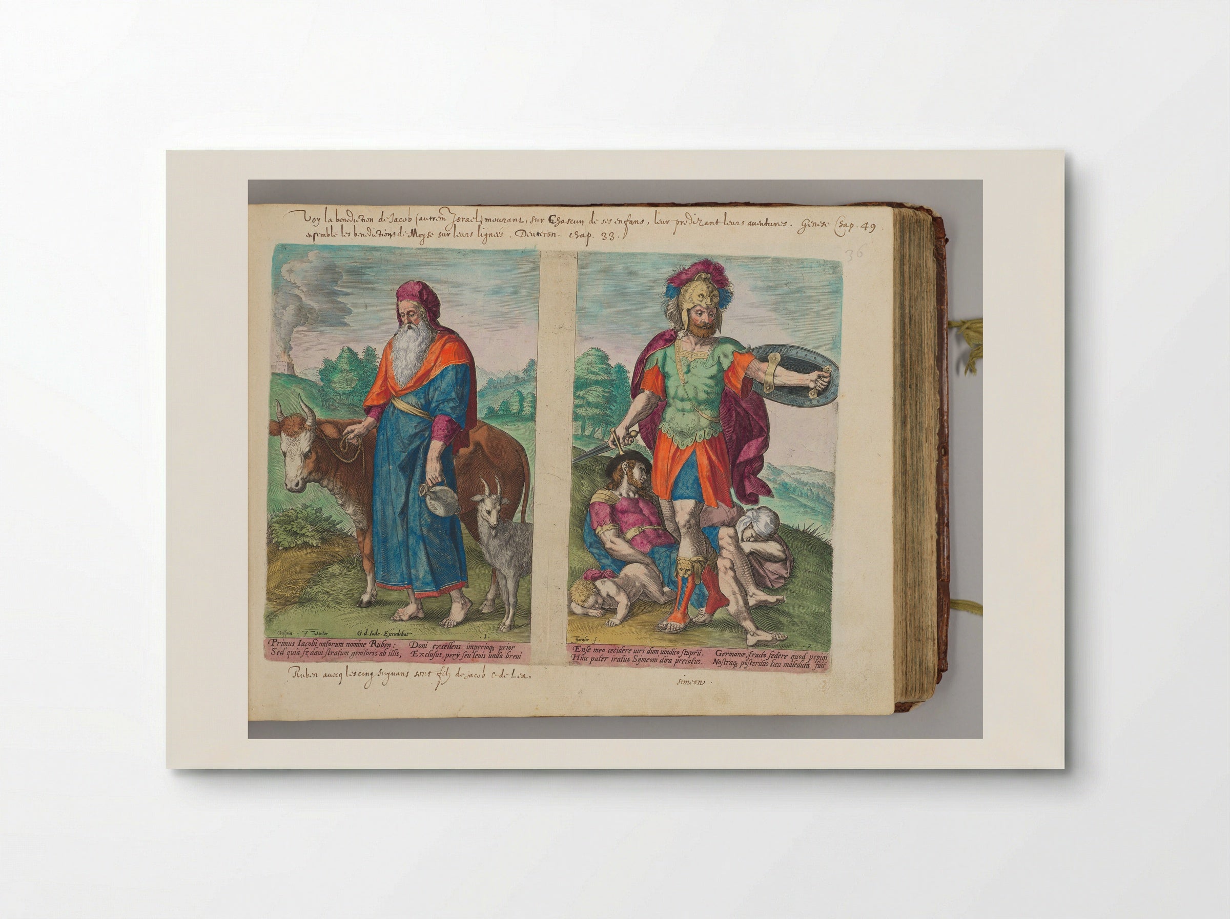 Ruben and Simeon - Johann Sadeler I - Poster