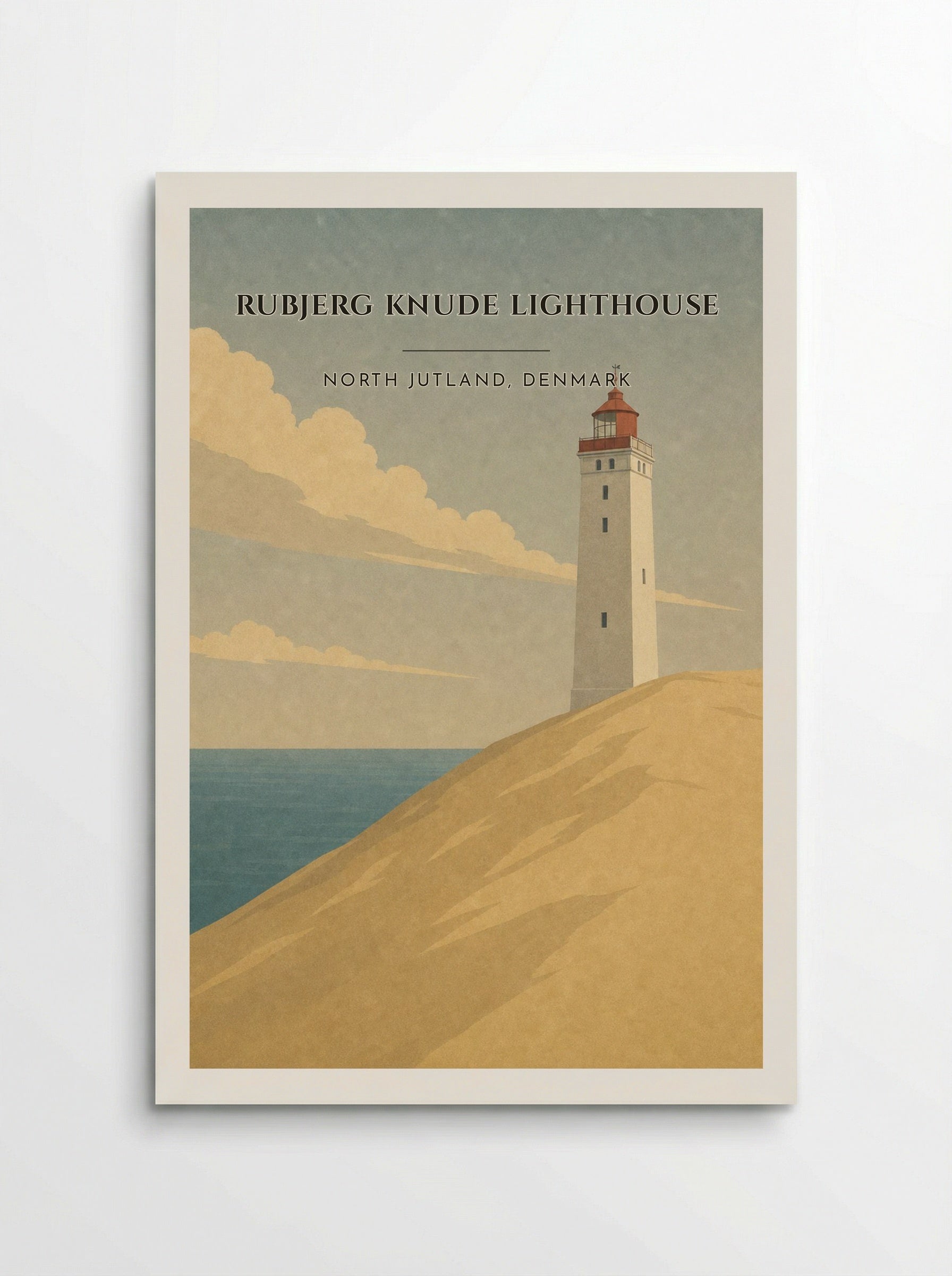 Rubjerg Knude Lighthouse Travel Poster Artwork - Poster