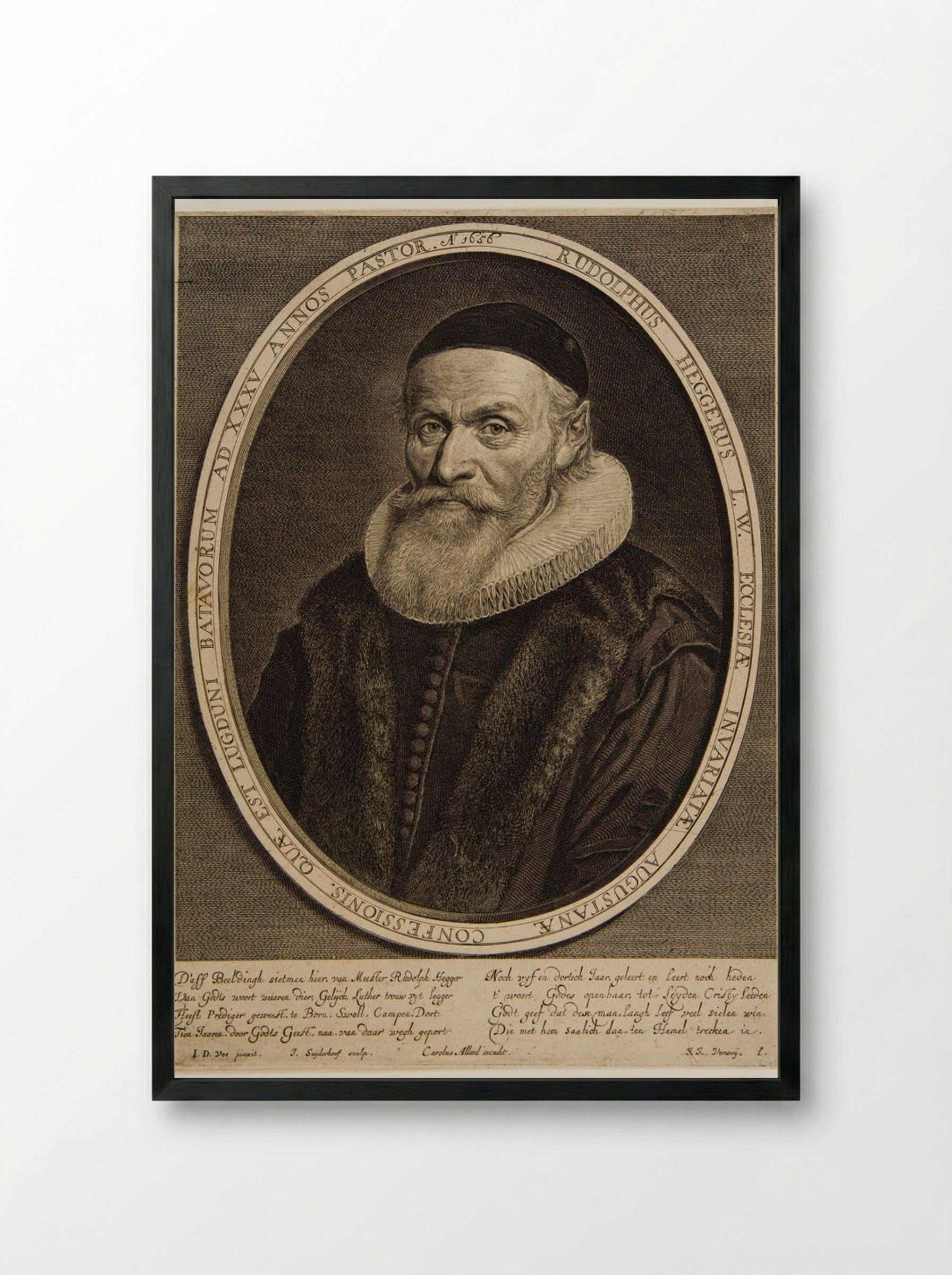 Rudolphus Heggerus - Jonas Suyderhoef - Framed Print Black