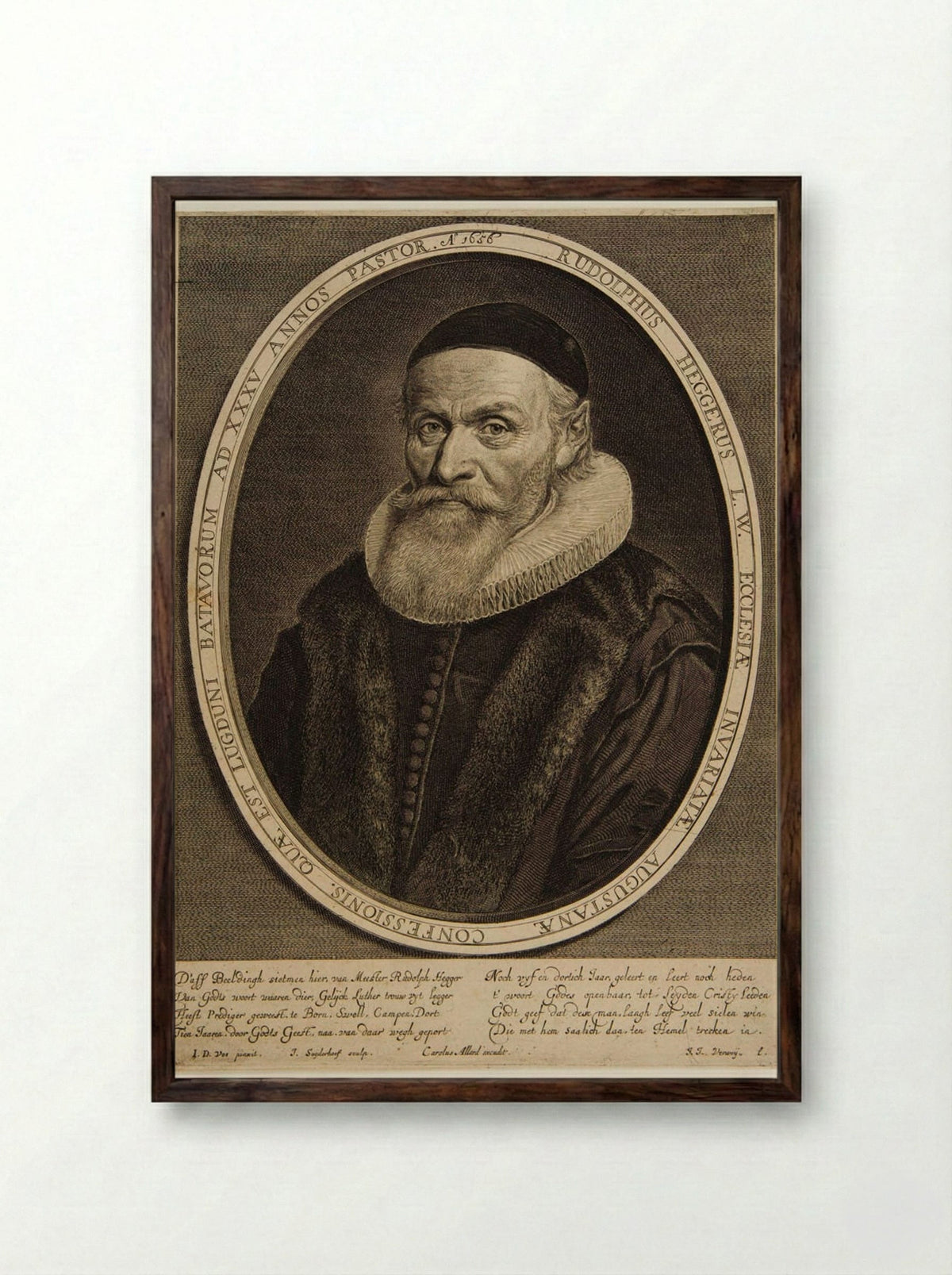 Rudolphus Heggerus - Jonas Suyderhoef - Framed Print Dark Wood