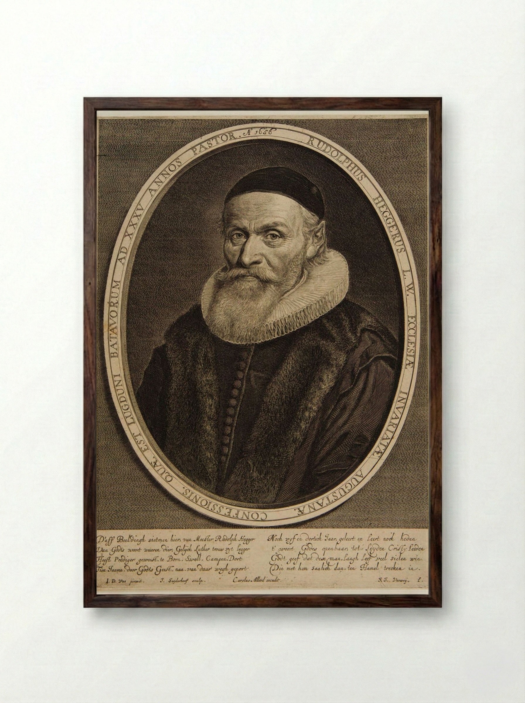 Rudolphus Heggerus - Jonas Suyderhoef - Framed Print Dark Wood
